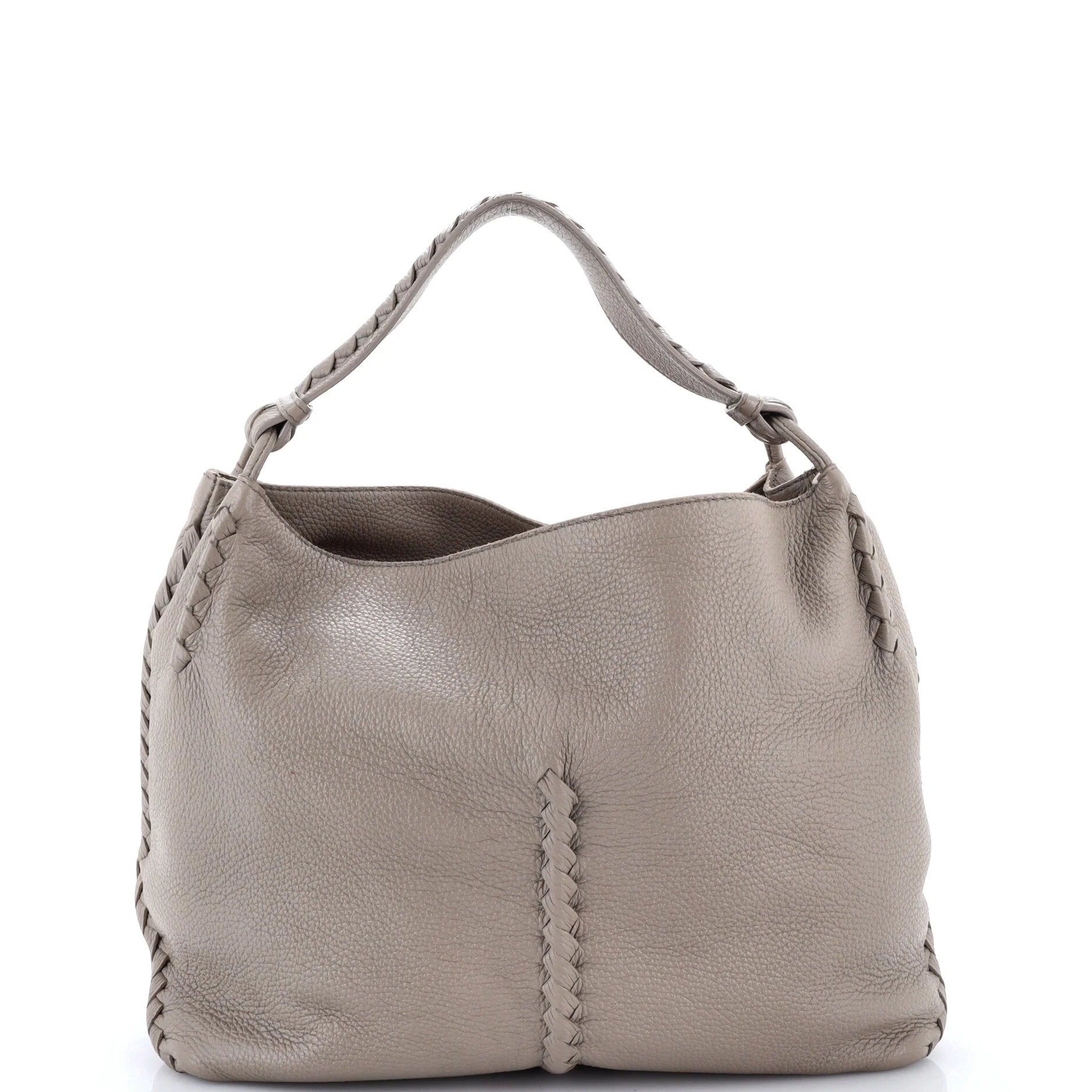 Open Hobo Cervo with Intrecciato Detail Medium