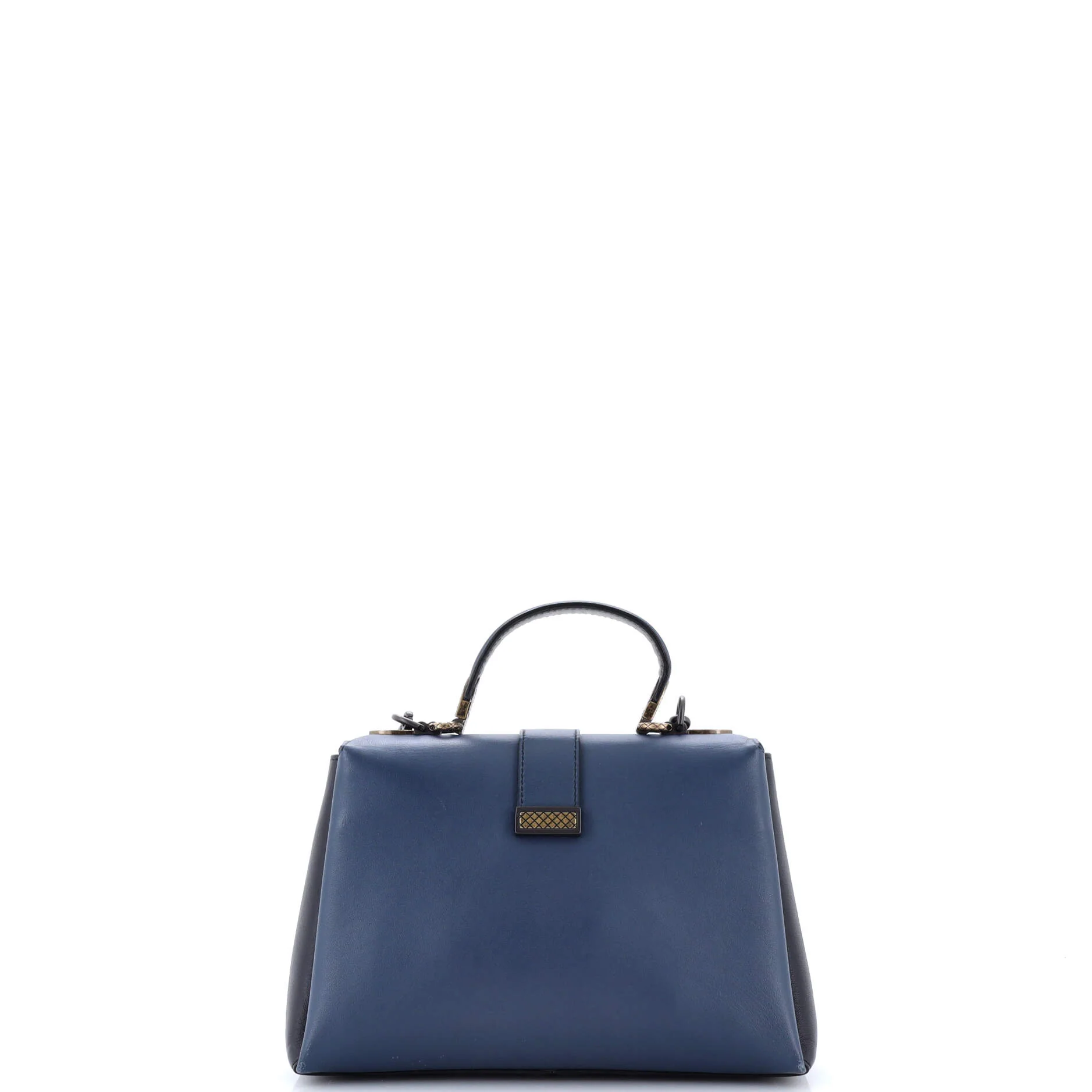 Piazza Top Handle Bag Leather with Intrecciato Detail Small - Image 3