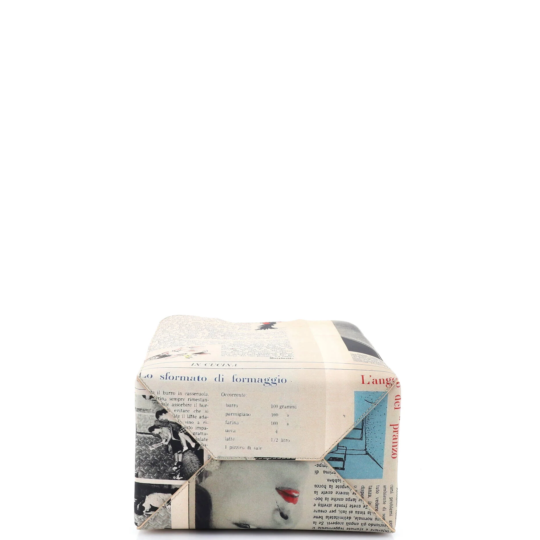 The Newspaper Shopper Tote Printed Leather Small - Image 4