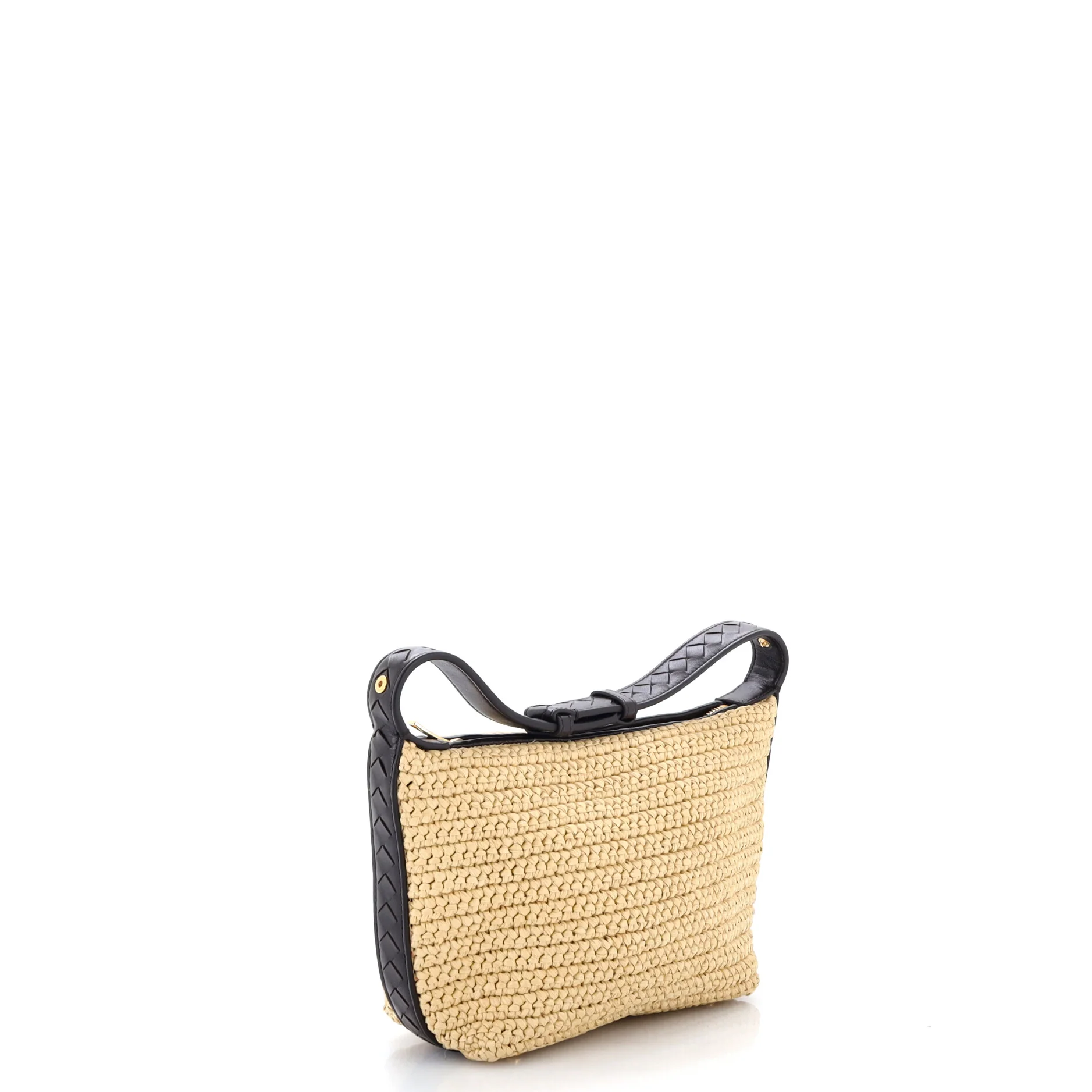 Wallace Shoulder Bag Woven Raffia with Leather Mini - Image 2