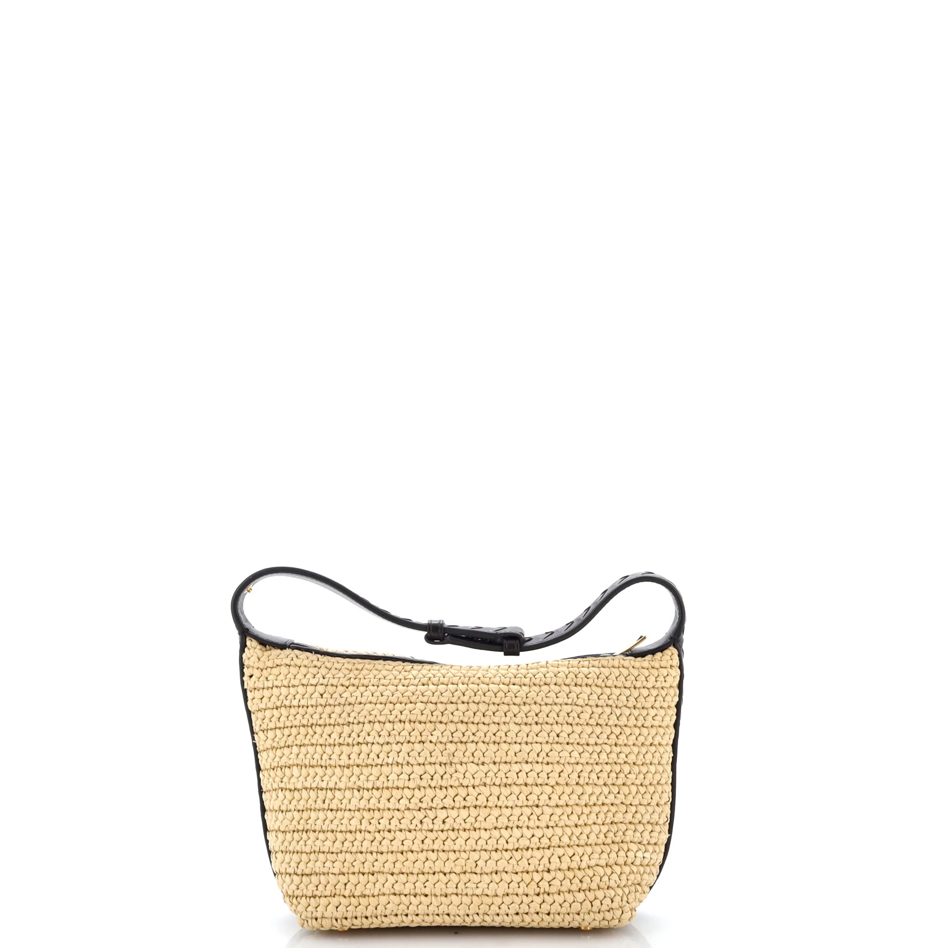 Wallace Shoulder Bag Woven Raffia with Leather Mini - Image 3