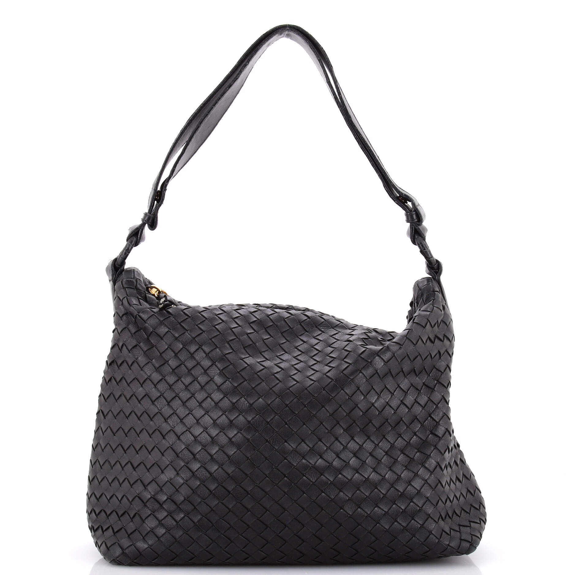 Zip Shoulder Bag Intrecciato Nappa Large