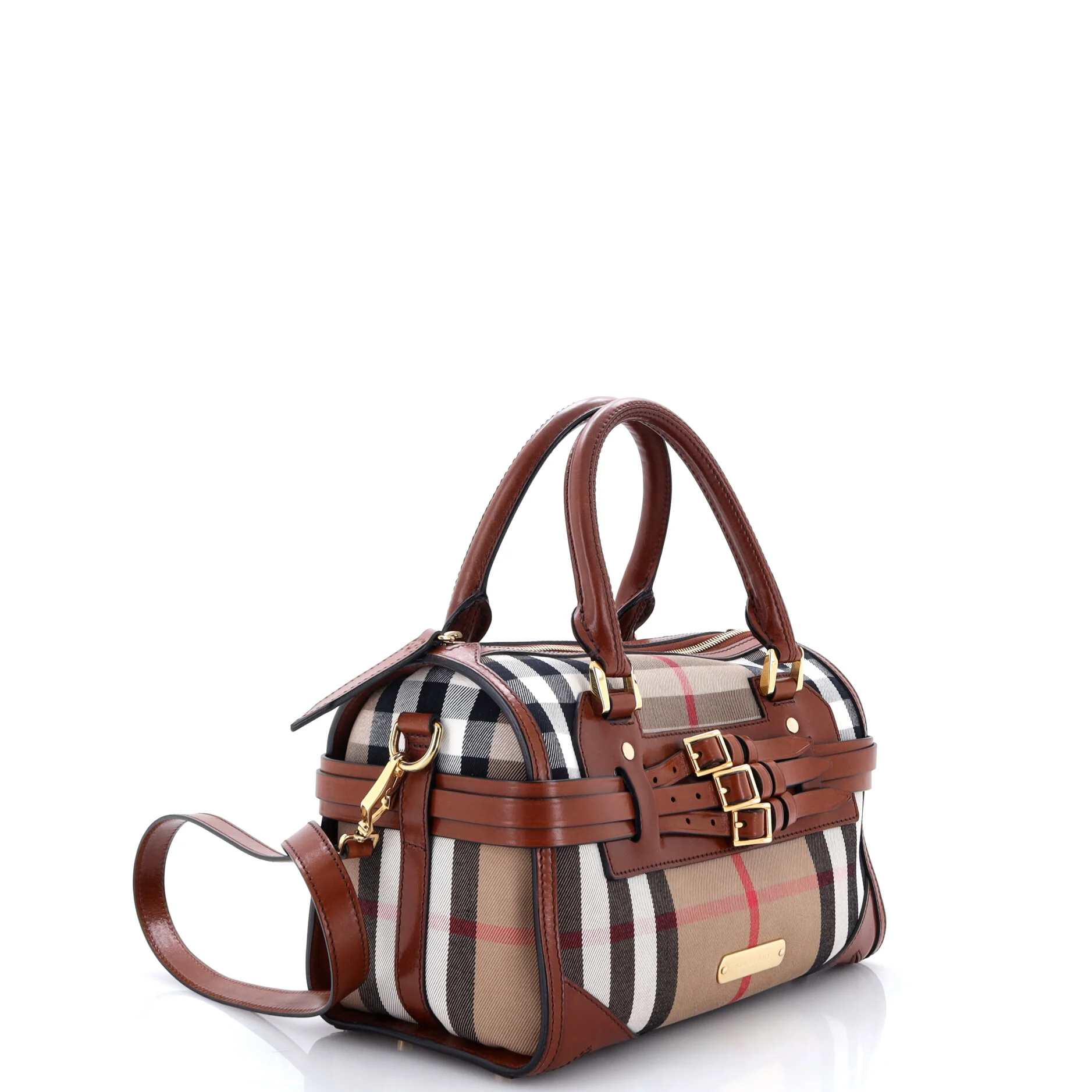 Alchester Bridle Bowling Bag House Check Canvas Medium - Image 2