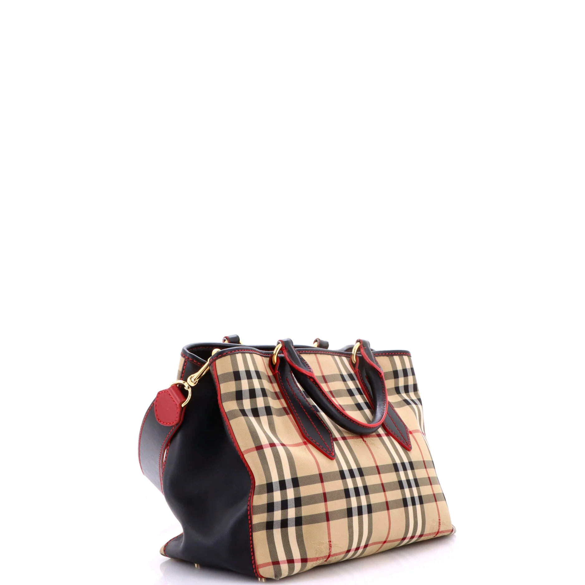 Ballingdon Tote Horseferry Check Canvas and Leather Medium - Image 2