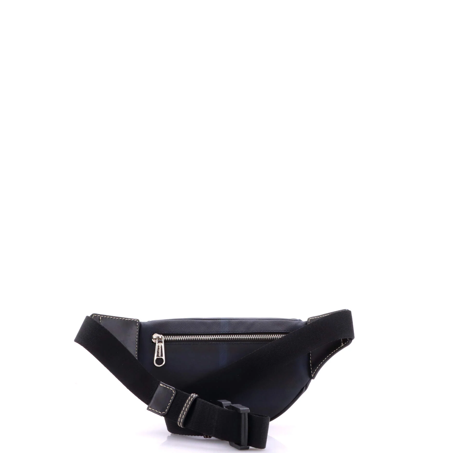 Cason Bum Bag House Check Canvas and Leather Mini - Image 3