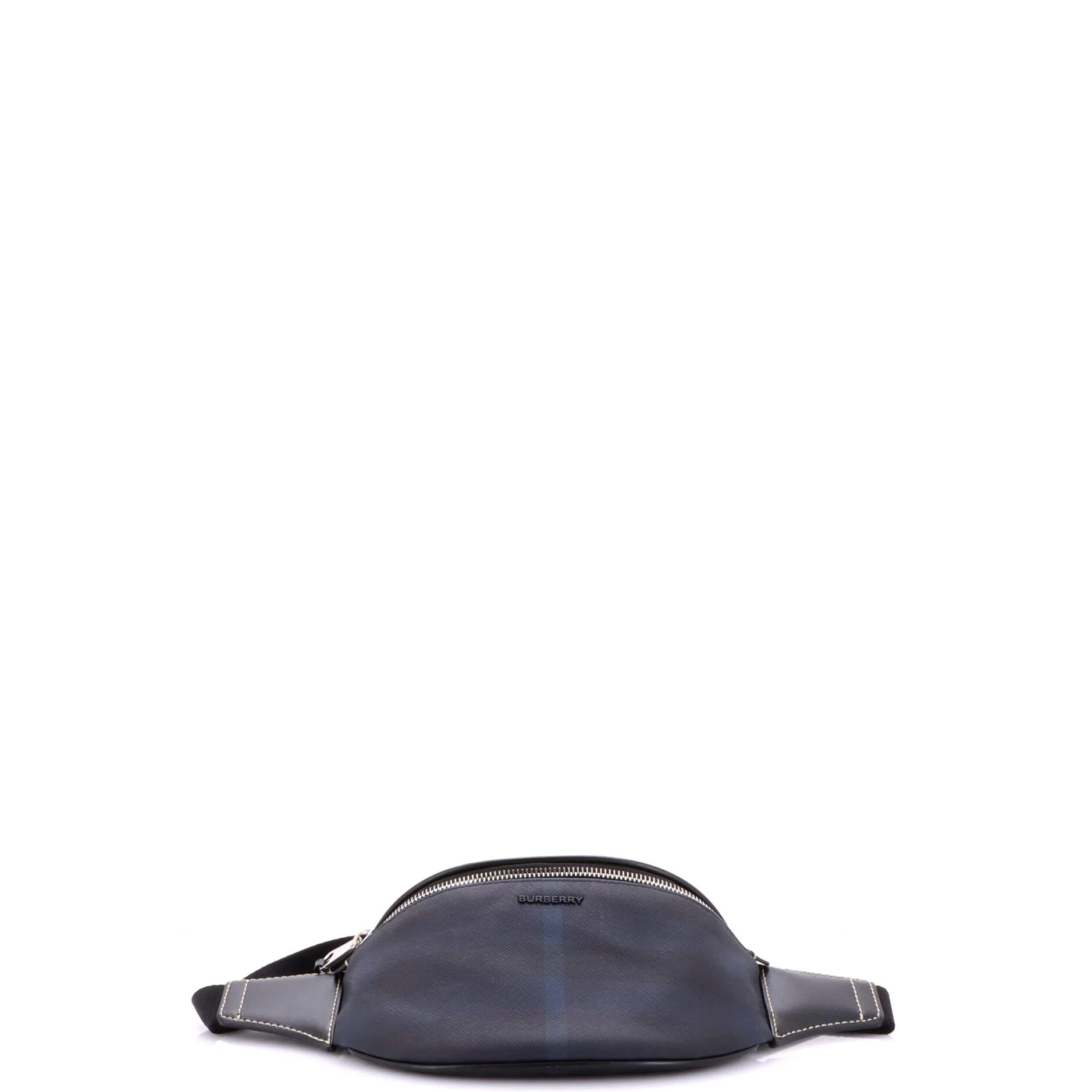 Cason Bum Bag House Check Canvas and Leather Mini - Image 4