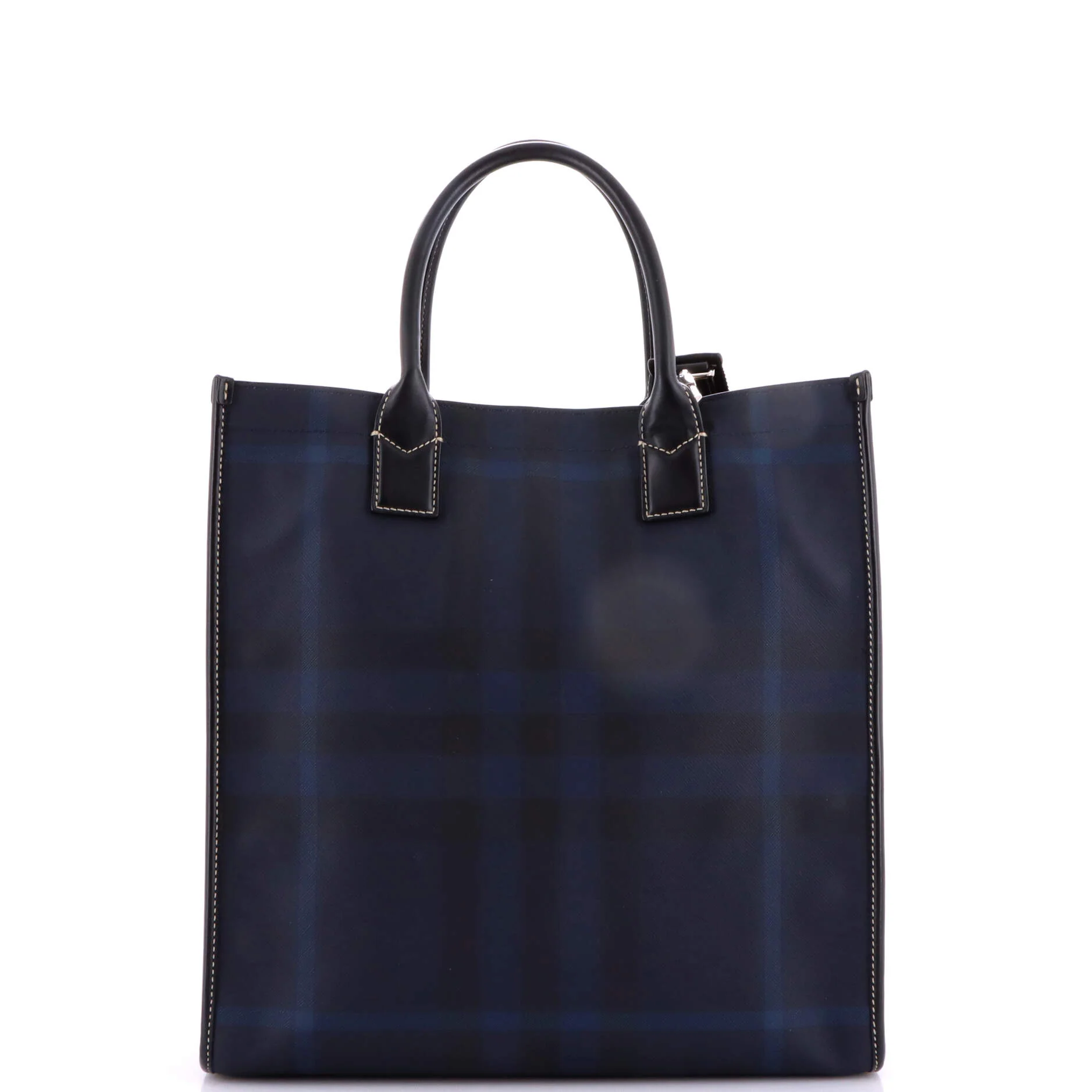 Convertible Tote London Check Coated Canvas with Leather Medium - Image 3