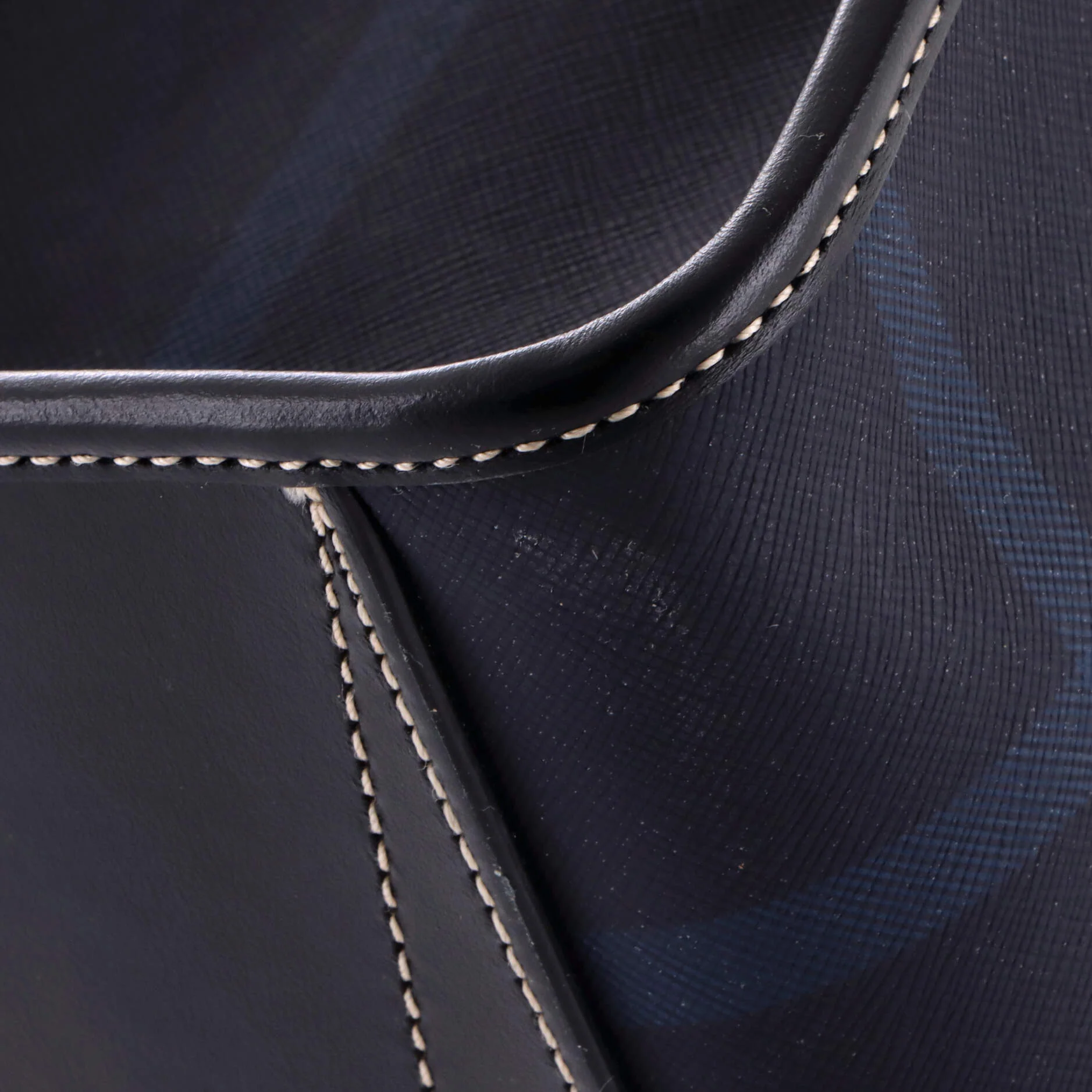 Convertible Tote London Check Coated Canvas with Leather Medium - Image 6