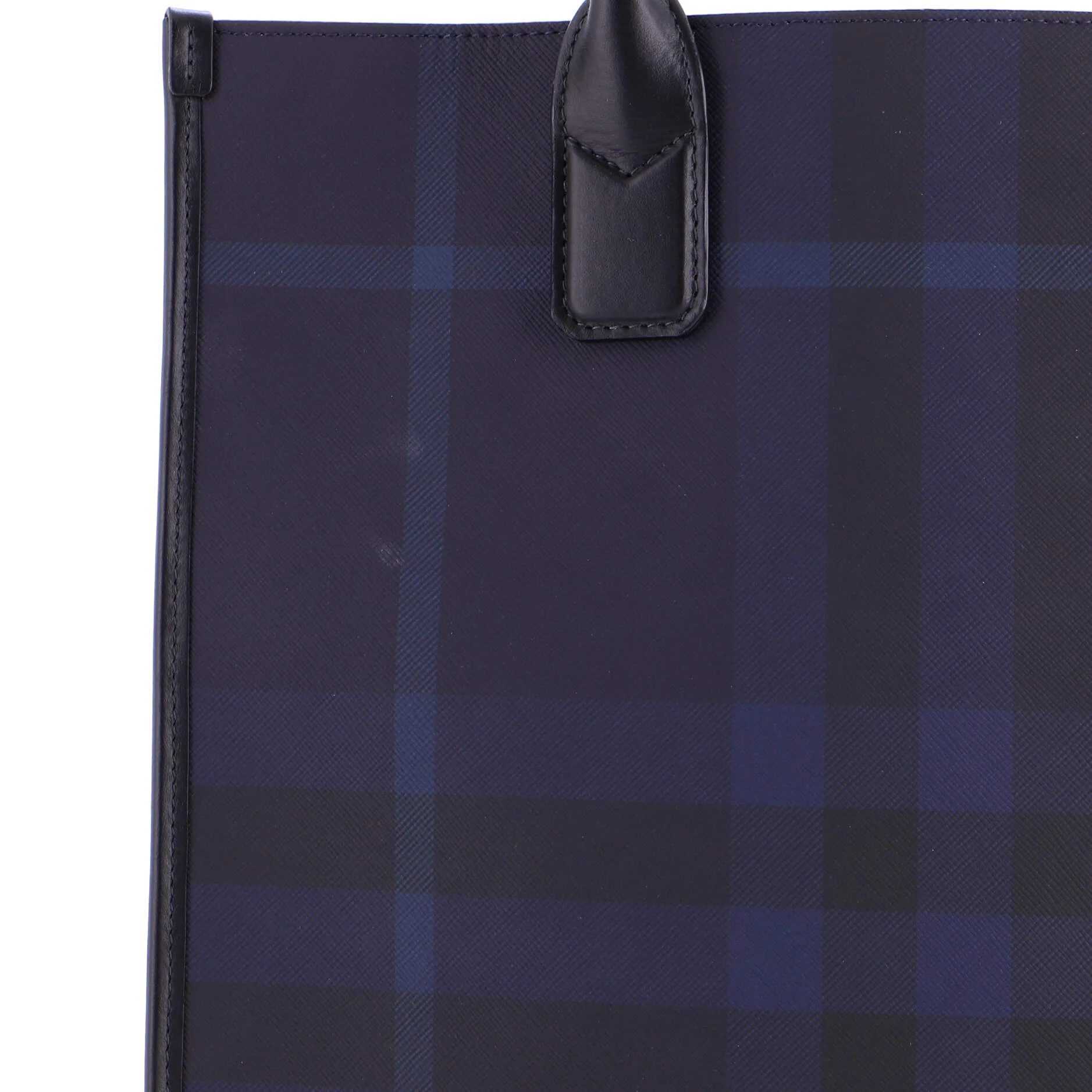 Convertible Tote London Check Coated Canvas with Leather Medium - Image 6