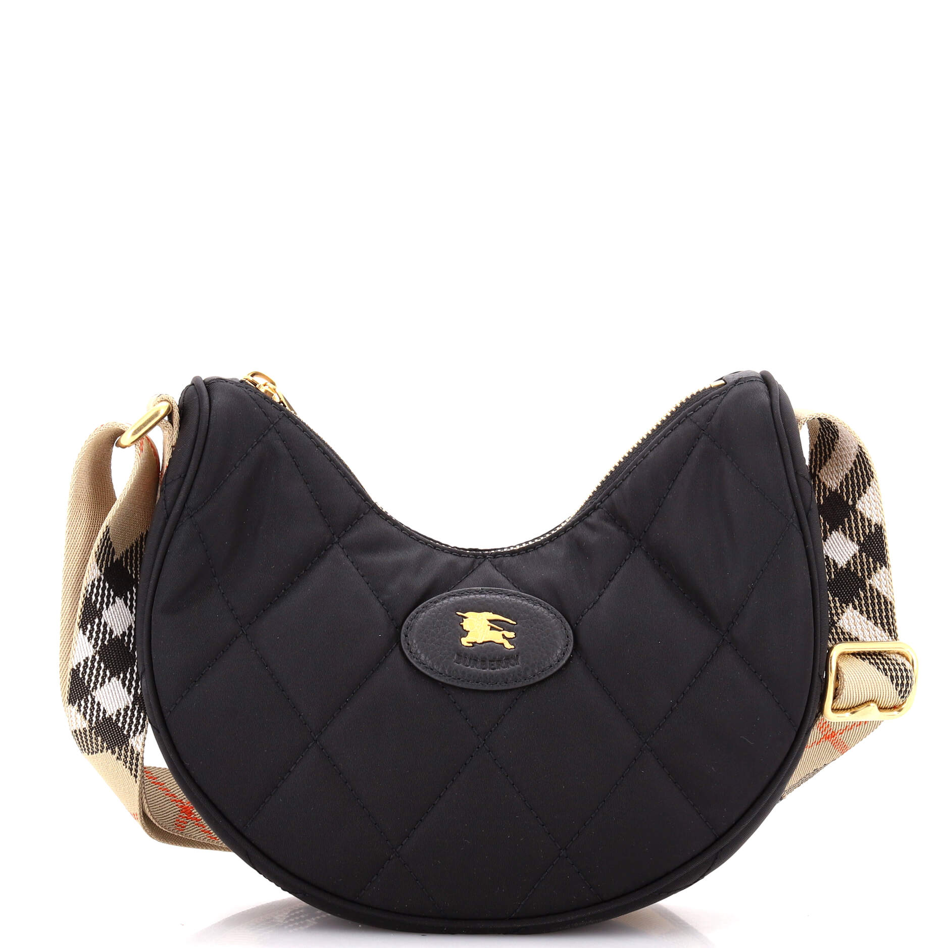Horseshoe Crossbody Bag Quilted Nylon