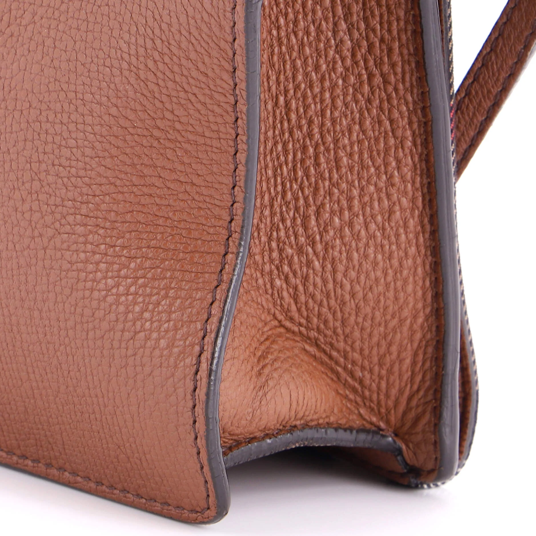 Macken Crossbody Bag Leather and House Check Canvas Baby - Image 7