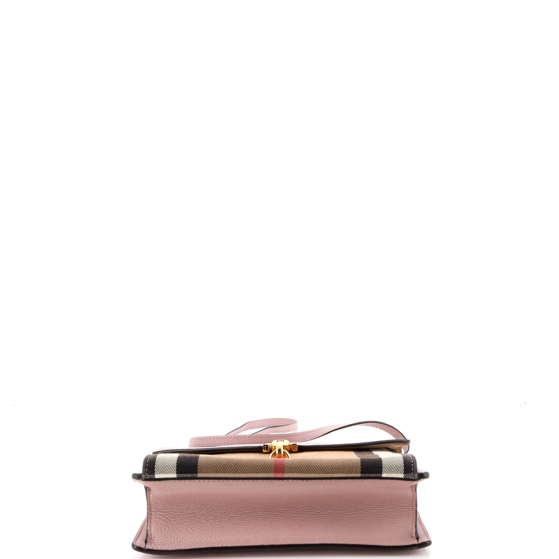 Macken Crossbody Bag Leather and House Check Canvas Small - Image 4