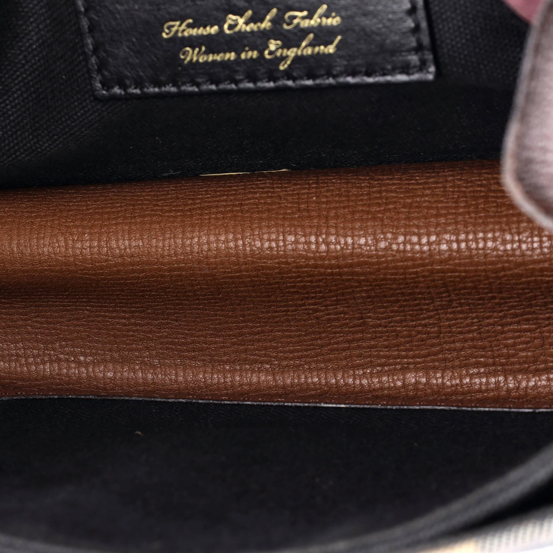 Macken Crossbody Bag Leather and House Check Canvas Small - Image 5