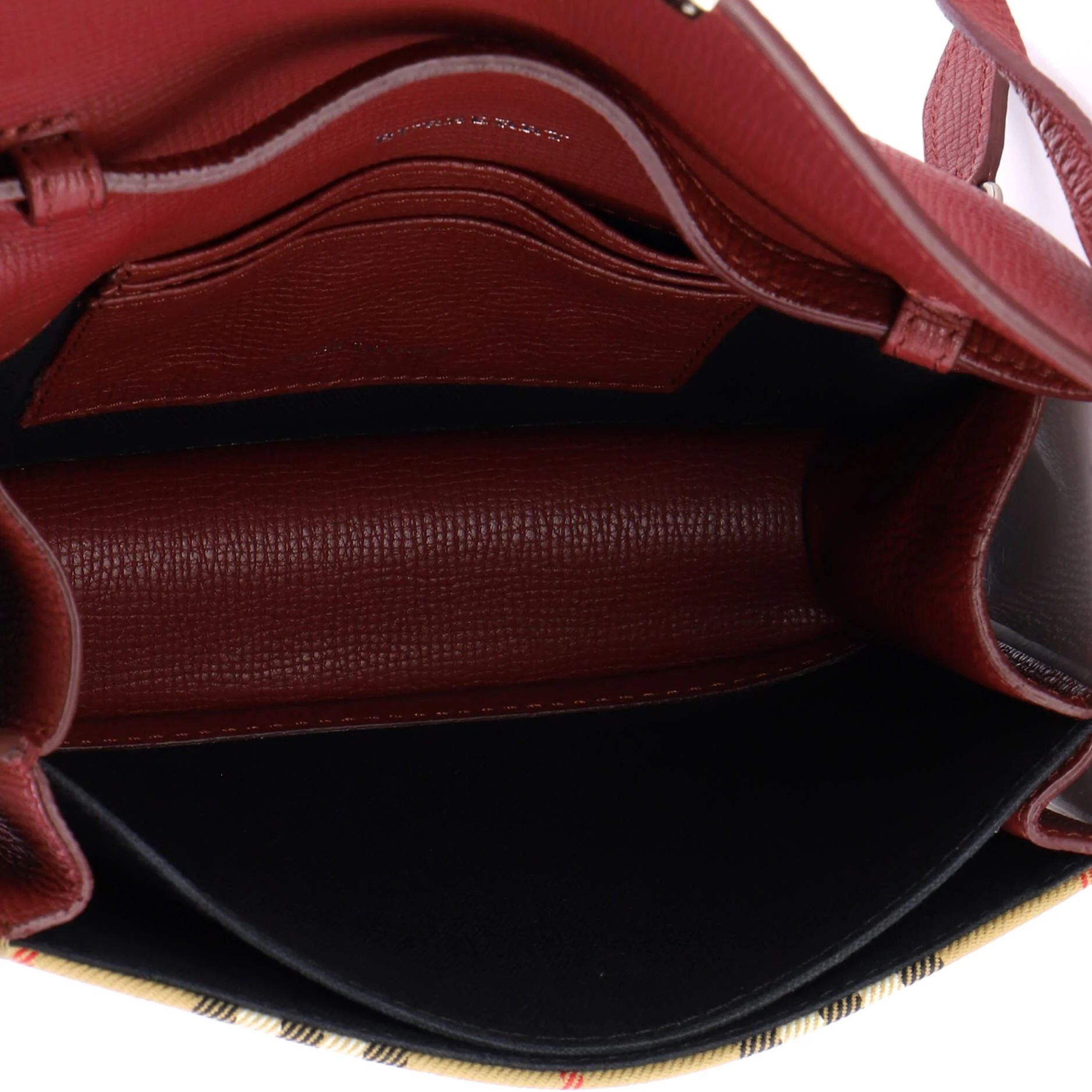 Macken Crossbody Bag Leather and Vintage Check Canvas Baby - Image 5