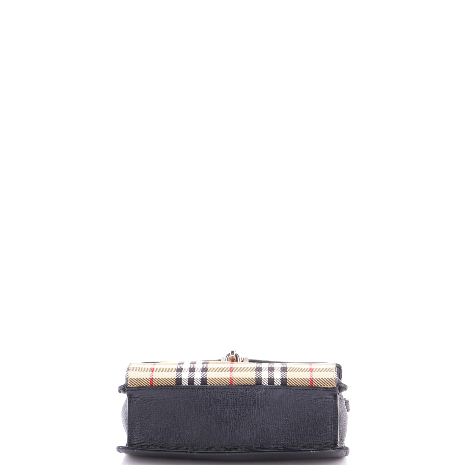 Macken Crossbody Bag Leather and Vintage Check Canvas Small - Image 4