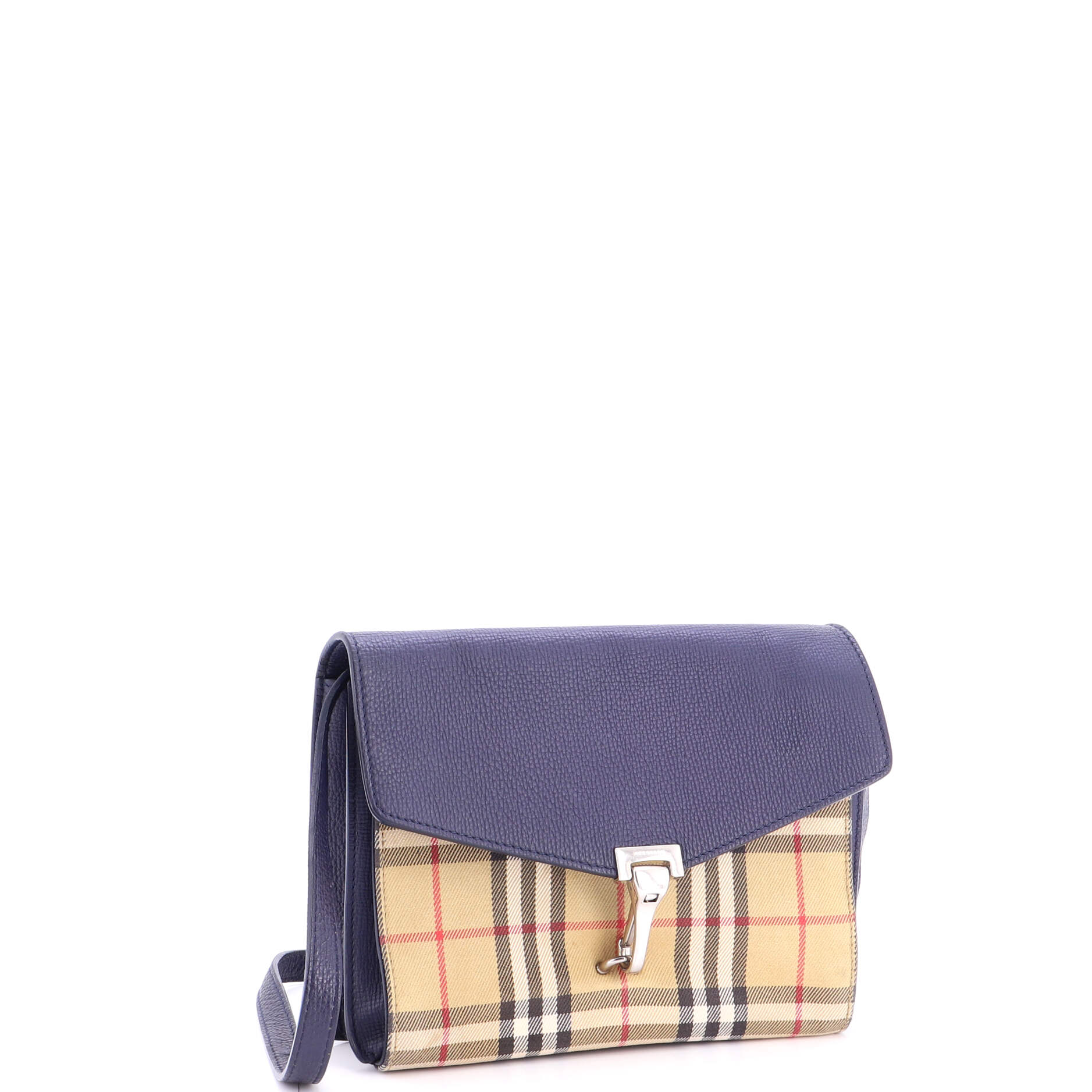Macken Crossbody Bag Leather and Vintage Check Canvas Small - Image 2