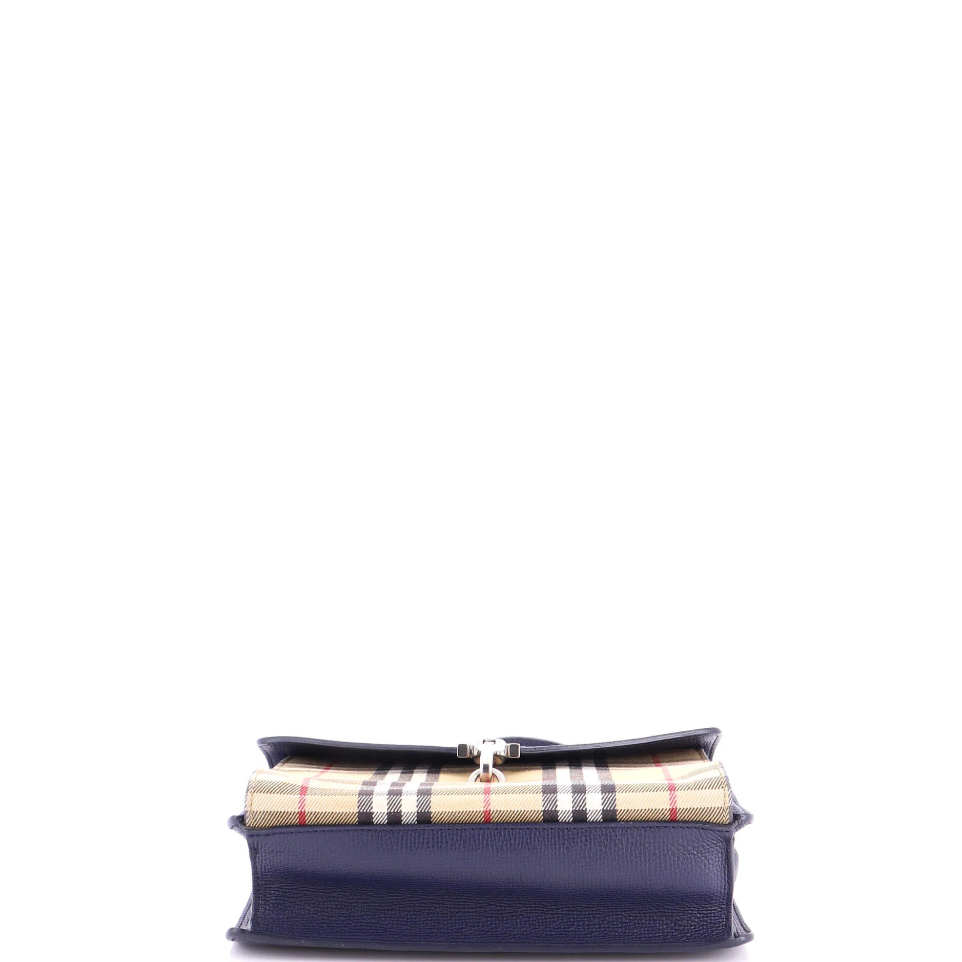 Macken Crossbody Bag Leather and Vintage Check Canvas Small - Image 4