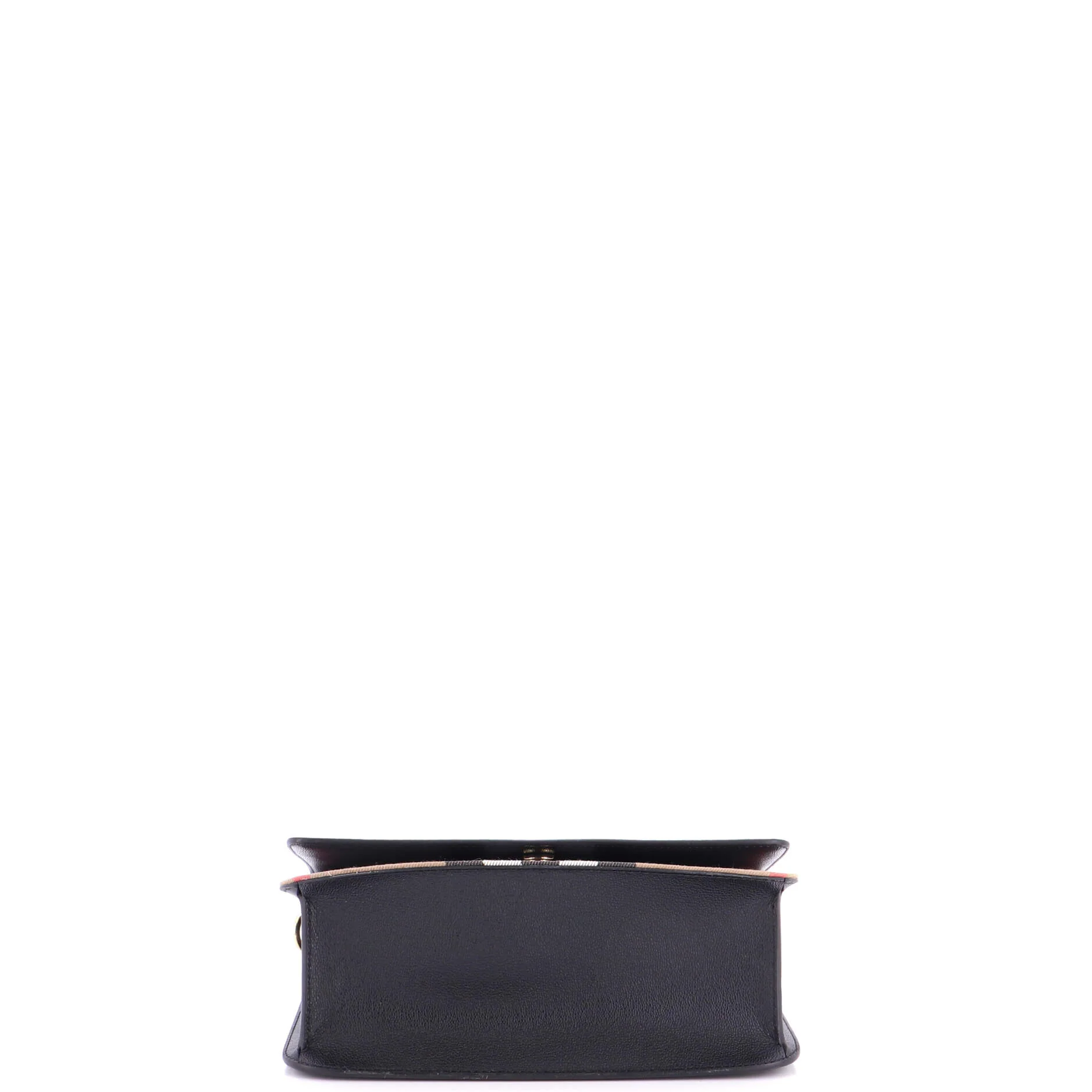 Mackford Shoulder Bag Leather and House Check Canvas Small - Image 4
