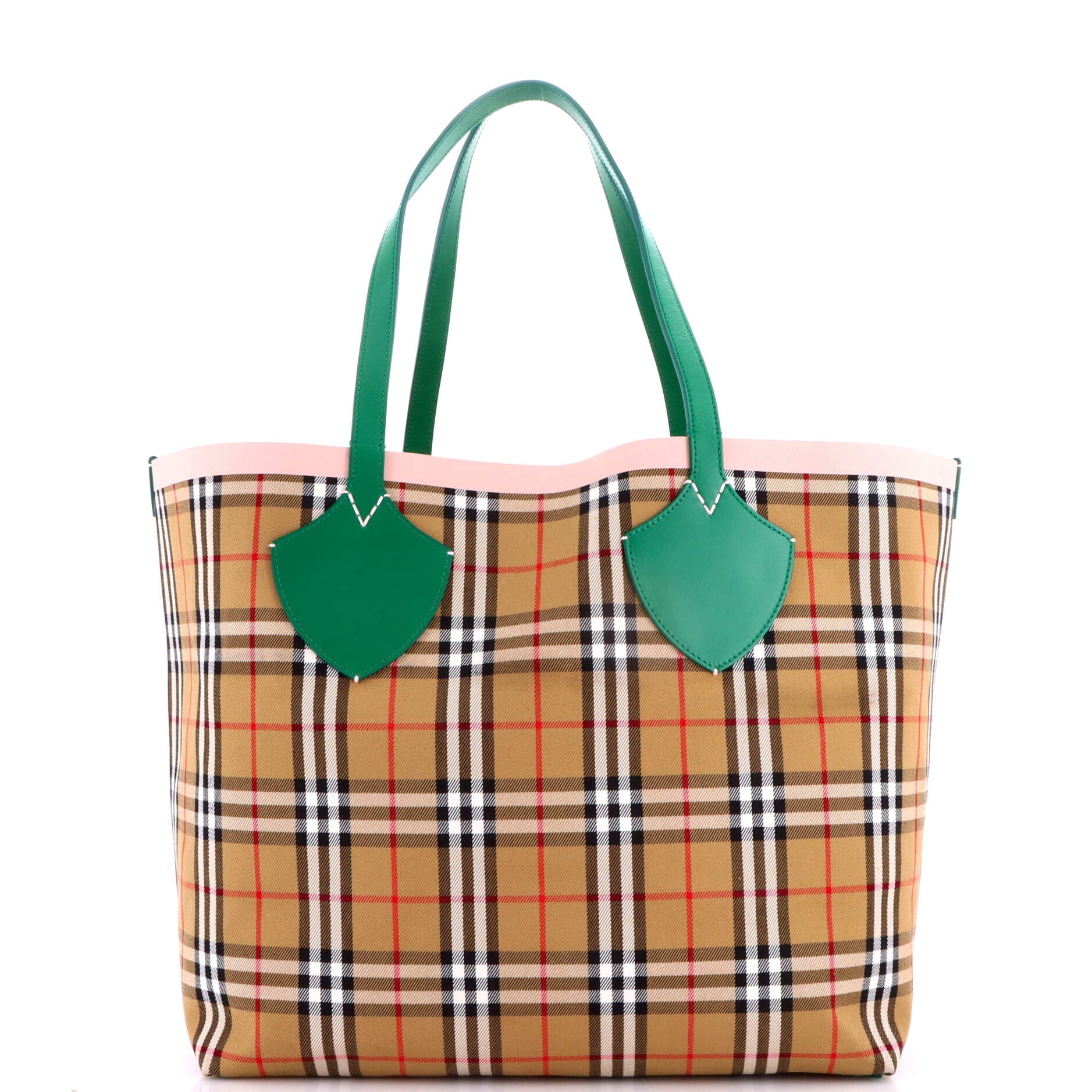 Reversible Giant Tote Vintage Check Canvas Large - Image 3