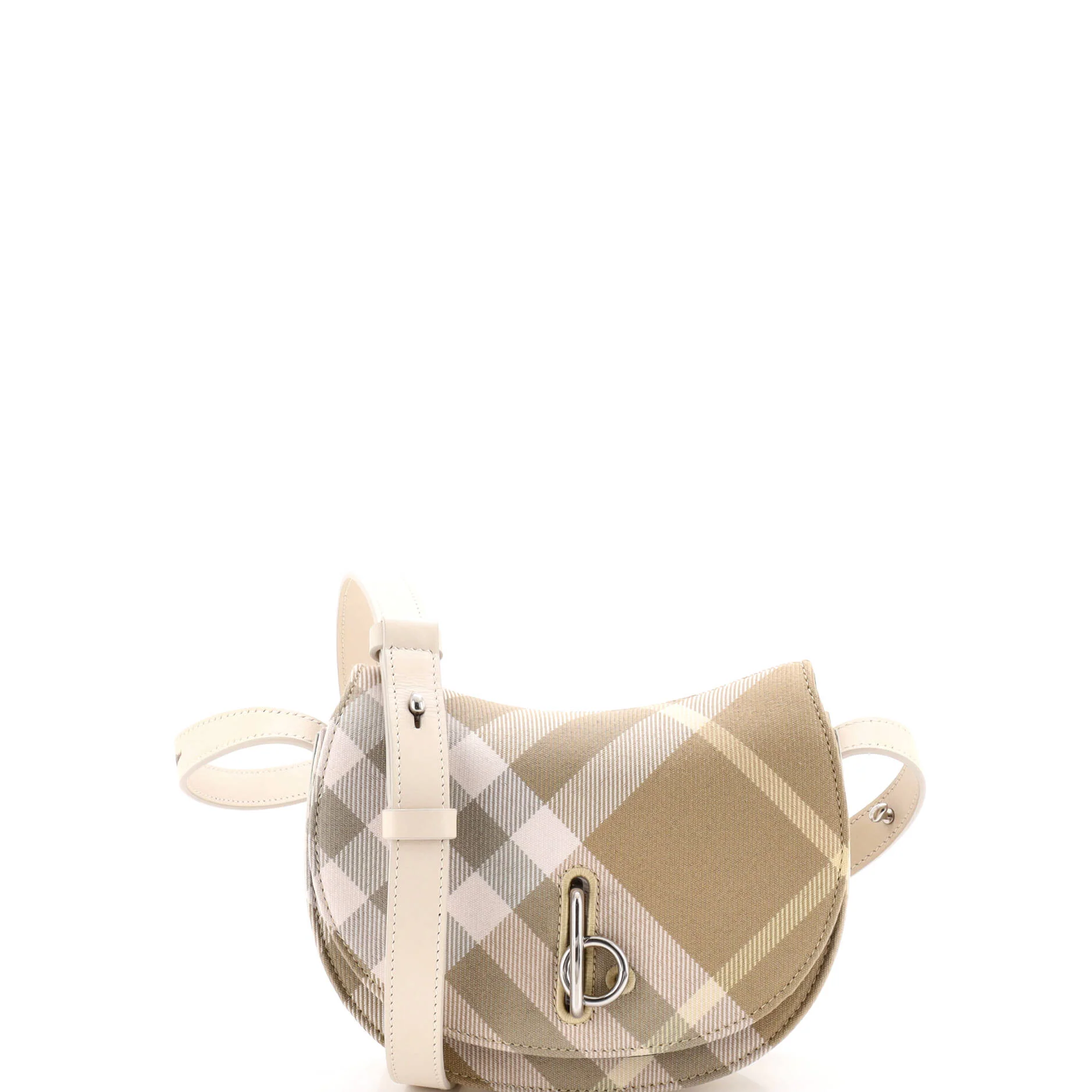 Rocking Horse Shoulder Bag Check Jacquard with Leather Mini