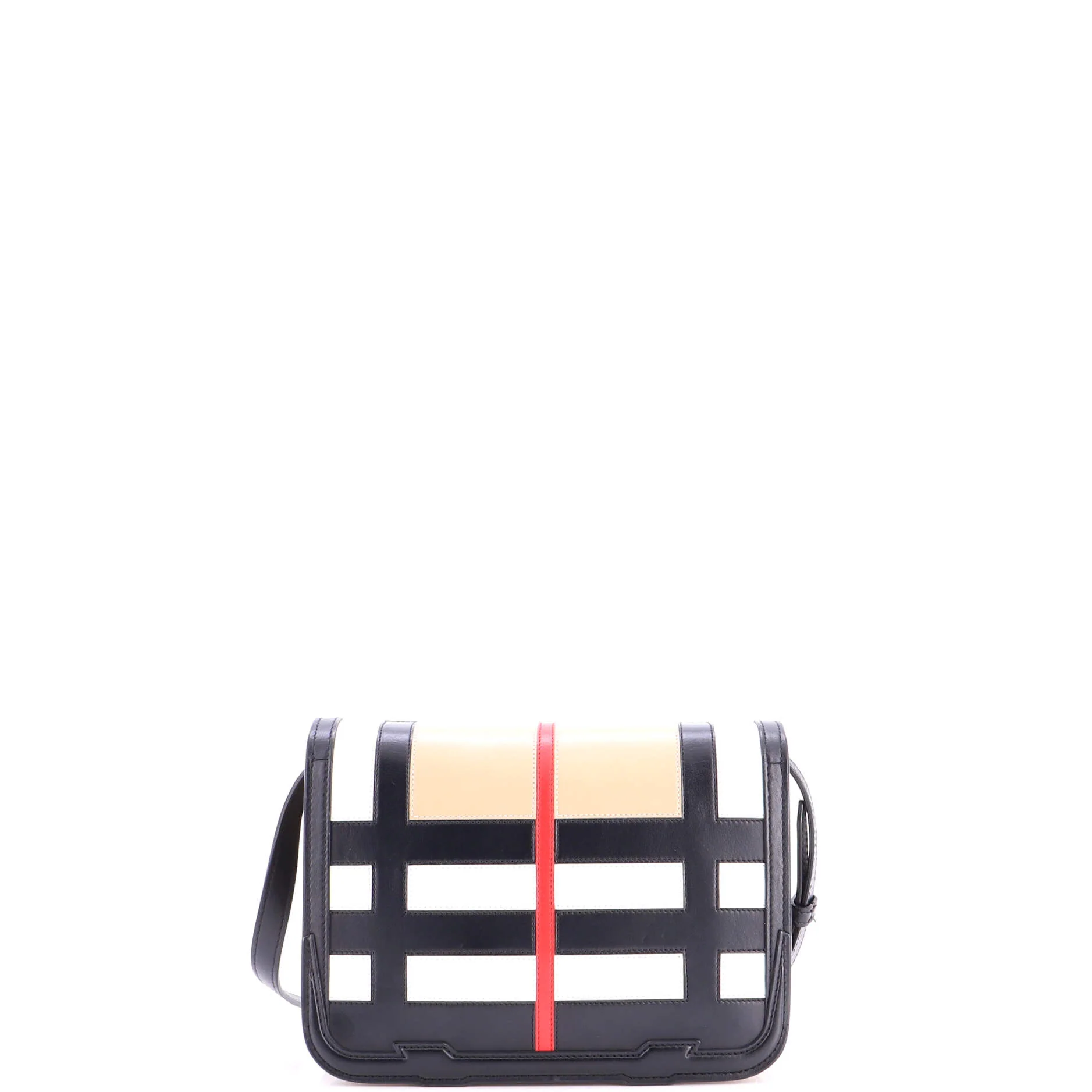 TB Flap Bag Vintage Checked Leather Small - Image 3