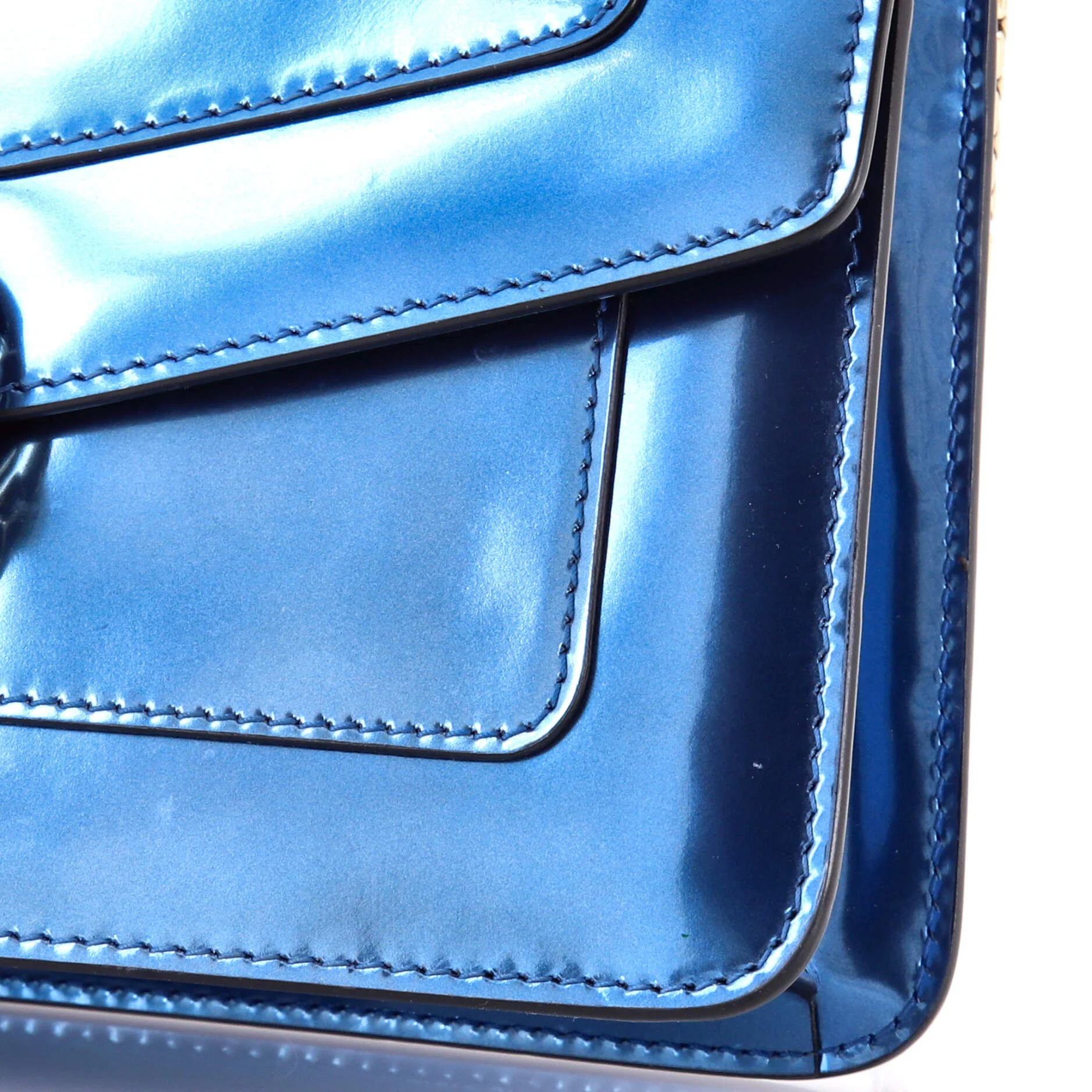 Serpenti Forever Shoulder Bag Metallic Leather Small - Image 6