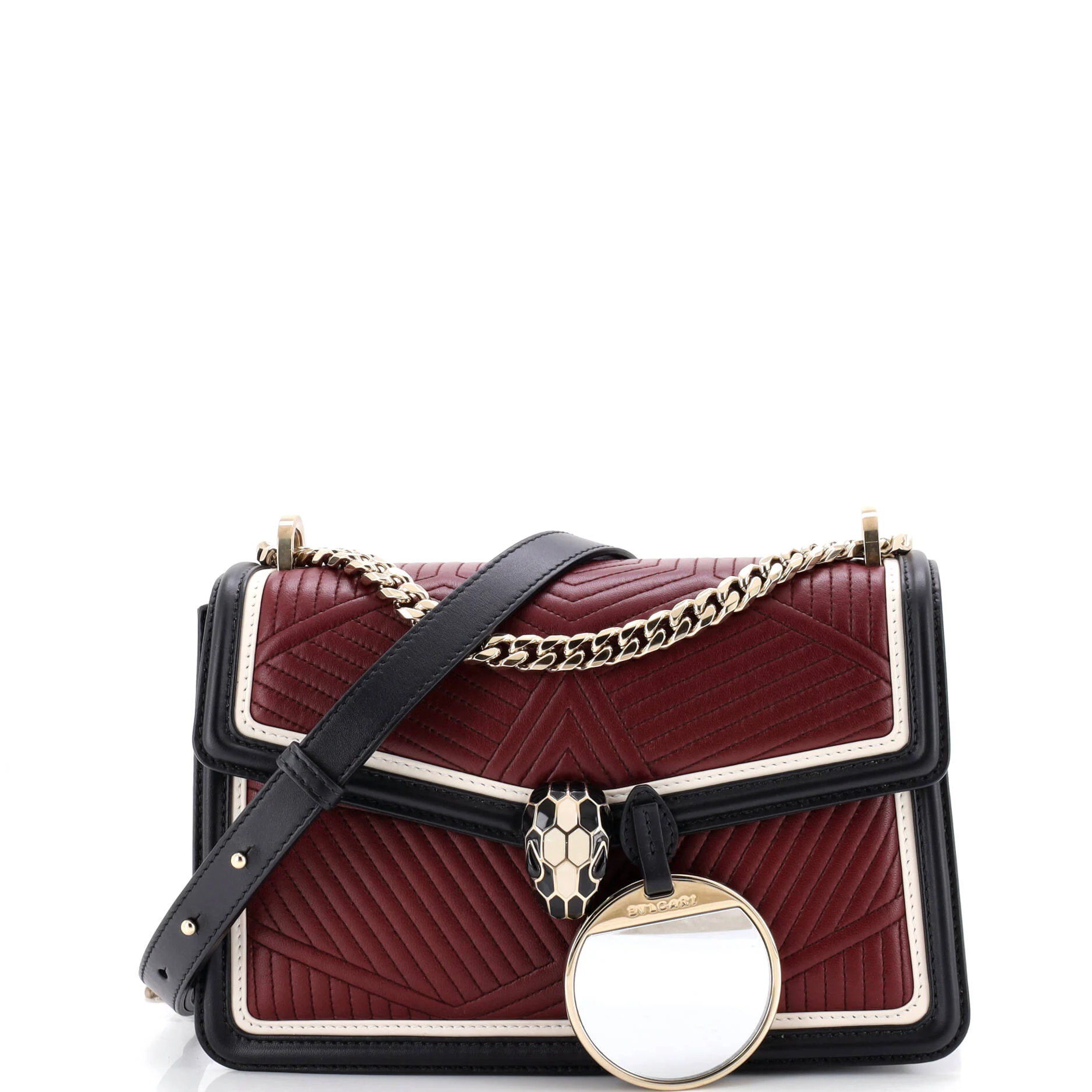 Serpenti Forever Shoulder Bag Quilted Leather Small - Image 2