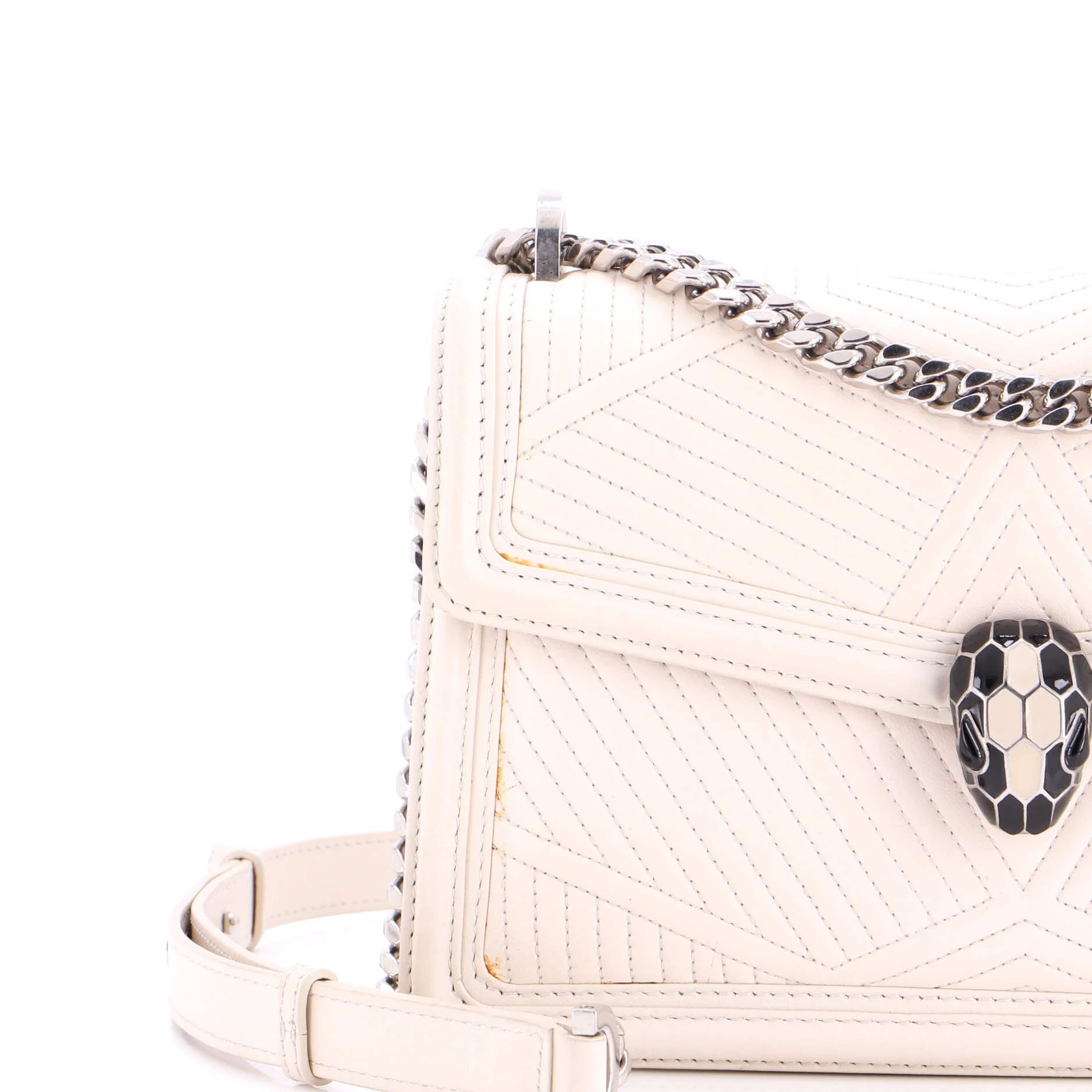 Serpenti Forever Shoulder Bag Quilted Leather Small - Image 7