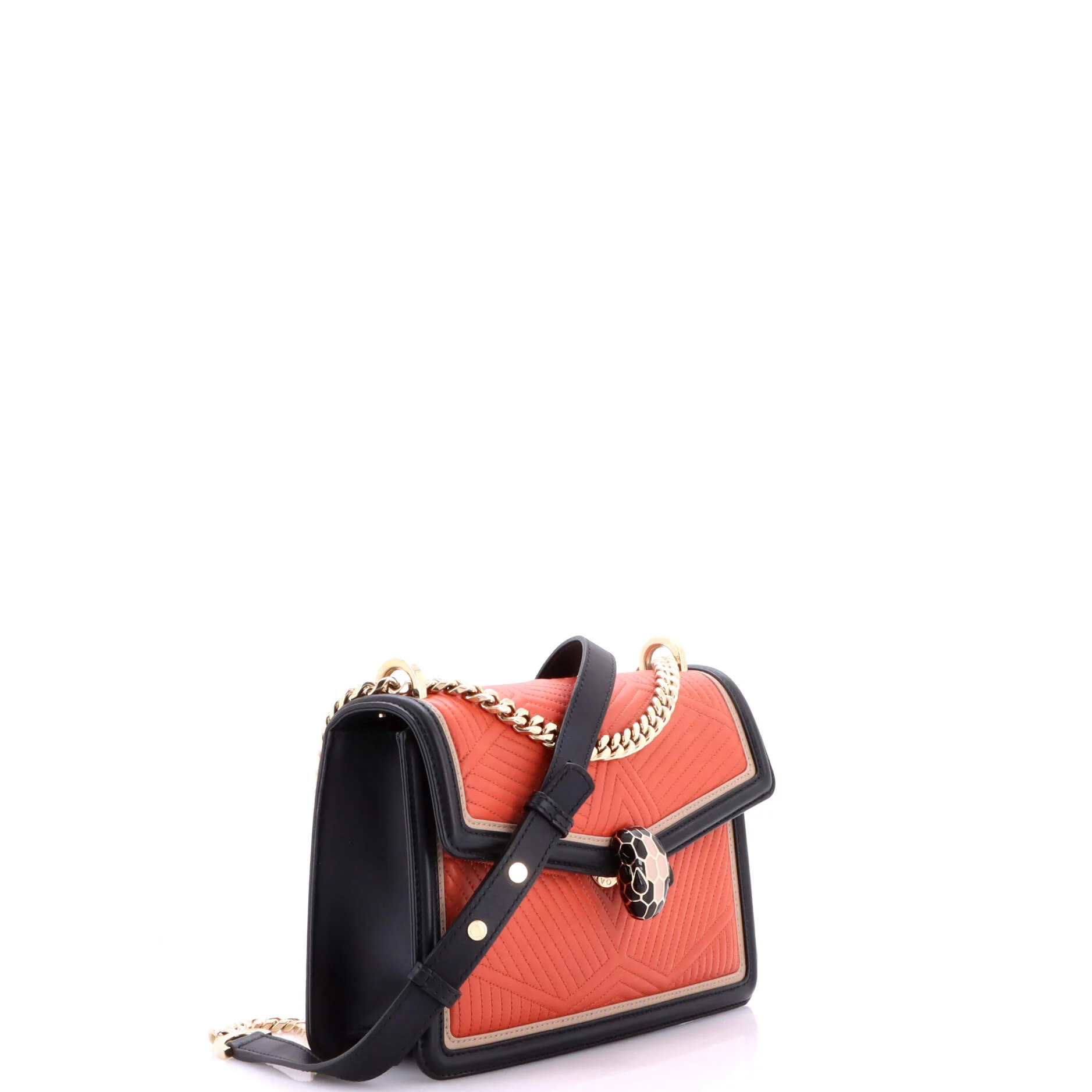 Serpenti Forever Shoulder Bag Quilted Leather Small - Image 3