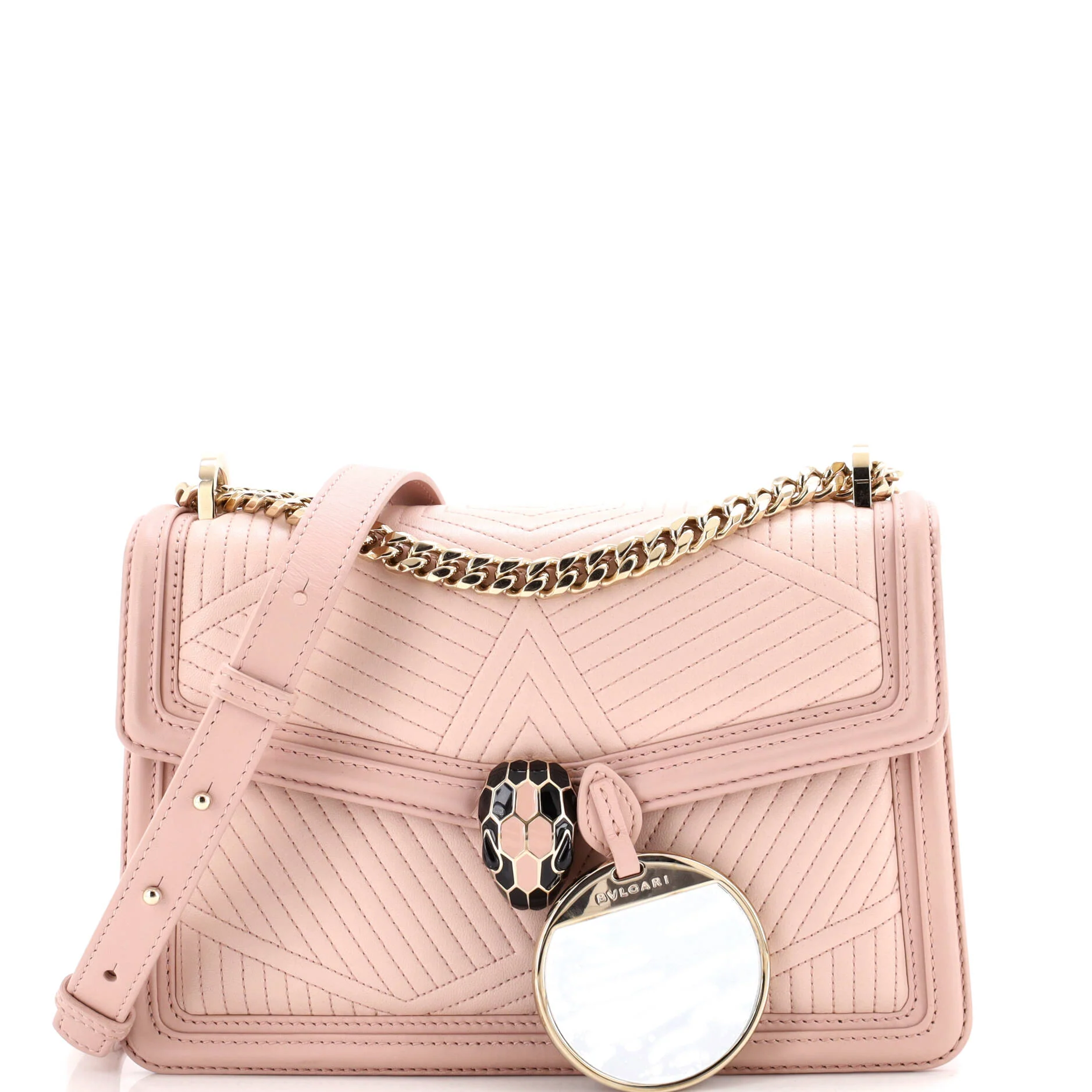 Serpenti Forever Shoulder Bag Quilted Leather Small - Image 2