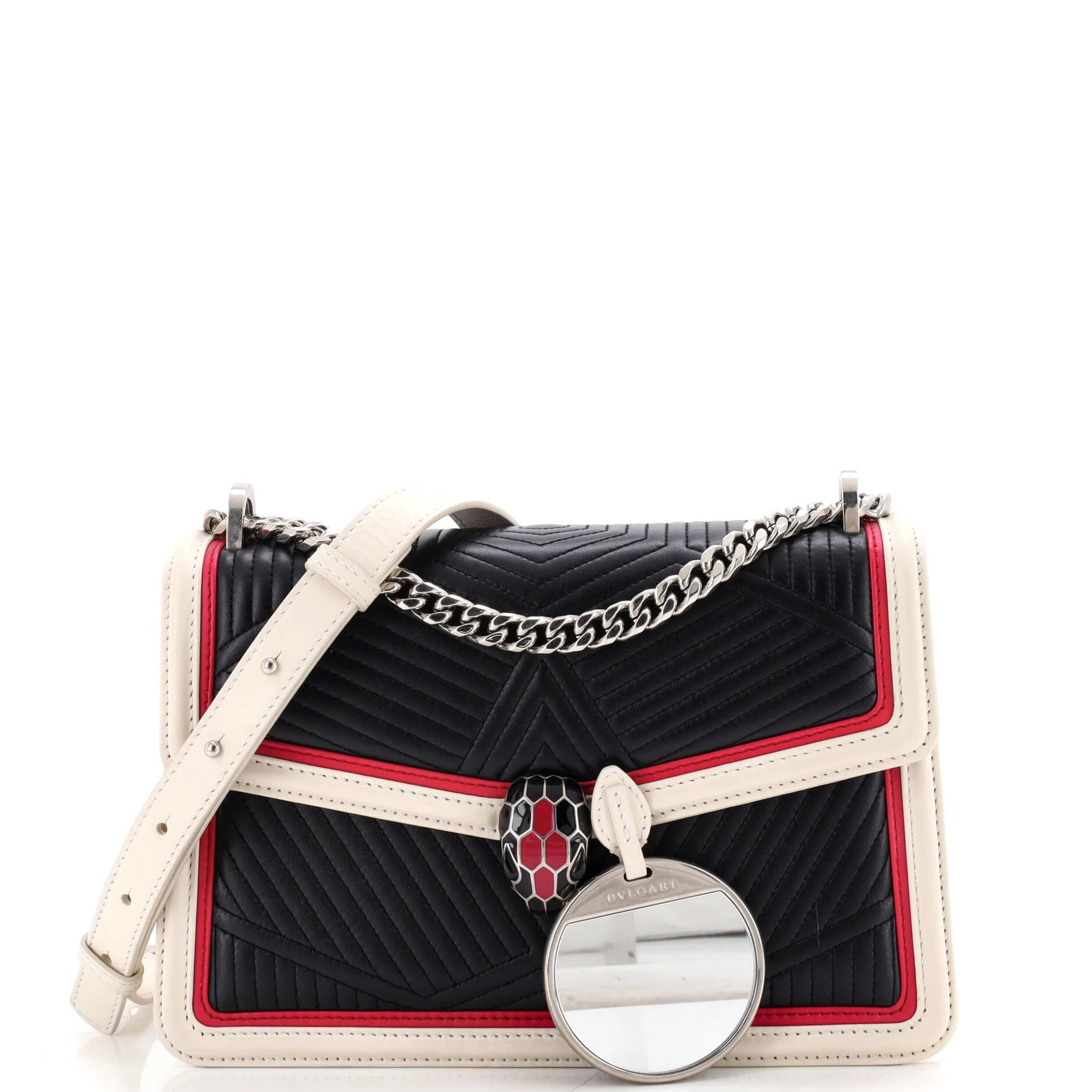 Serpenti Forever Shoulder Bag Quilted Leather Small - Image 2