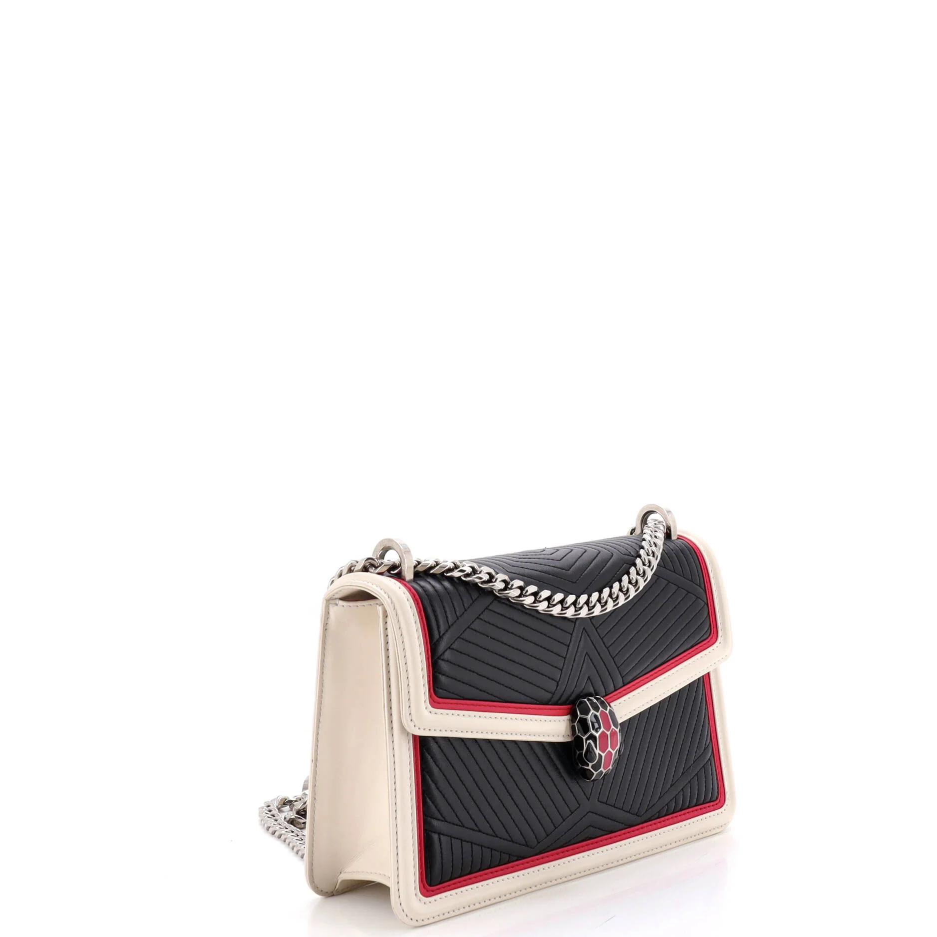 Serpenti Forever Shoulder Bag Quilted Leather Small - Image 3