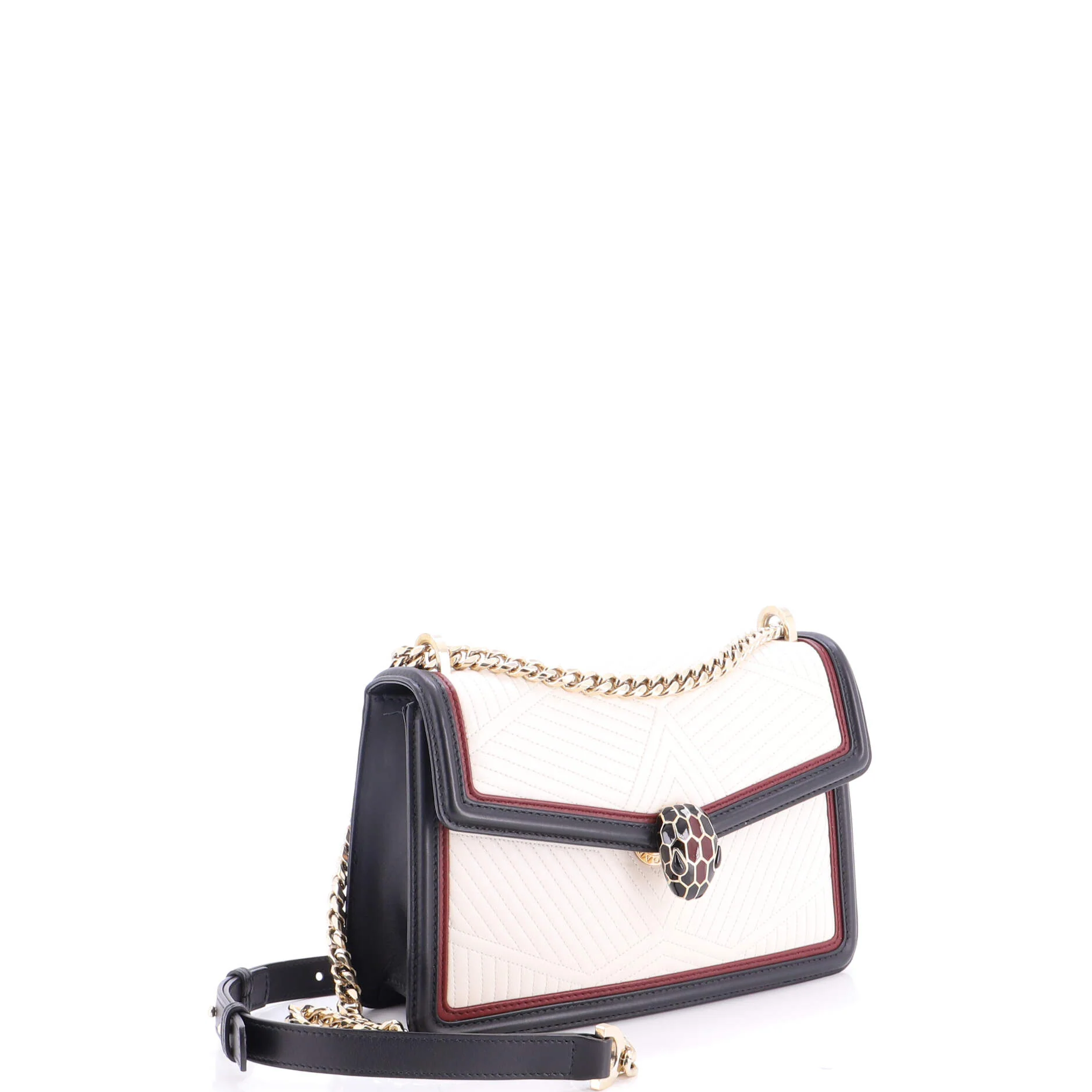 Serpenti Forever Shoulder Bag Quilted Leather Small - Image 3