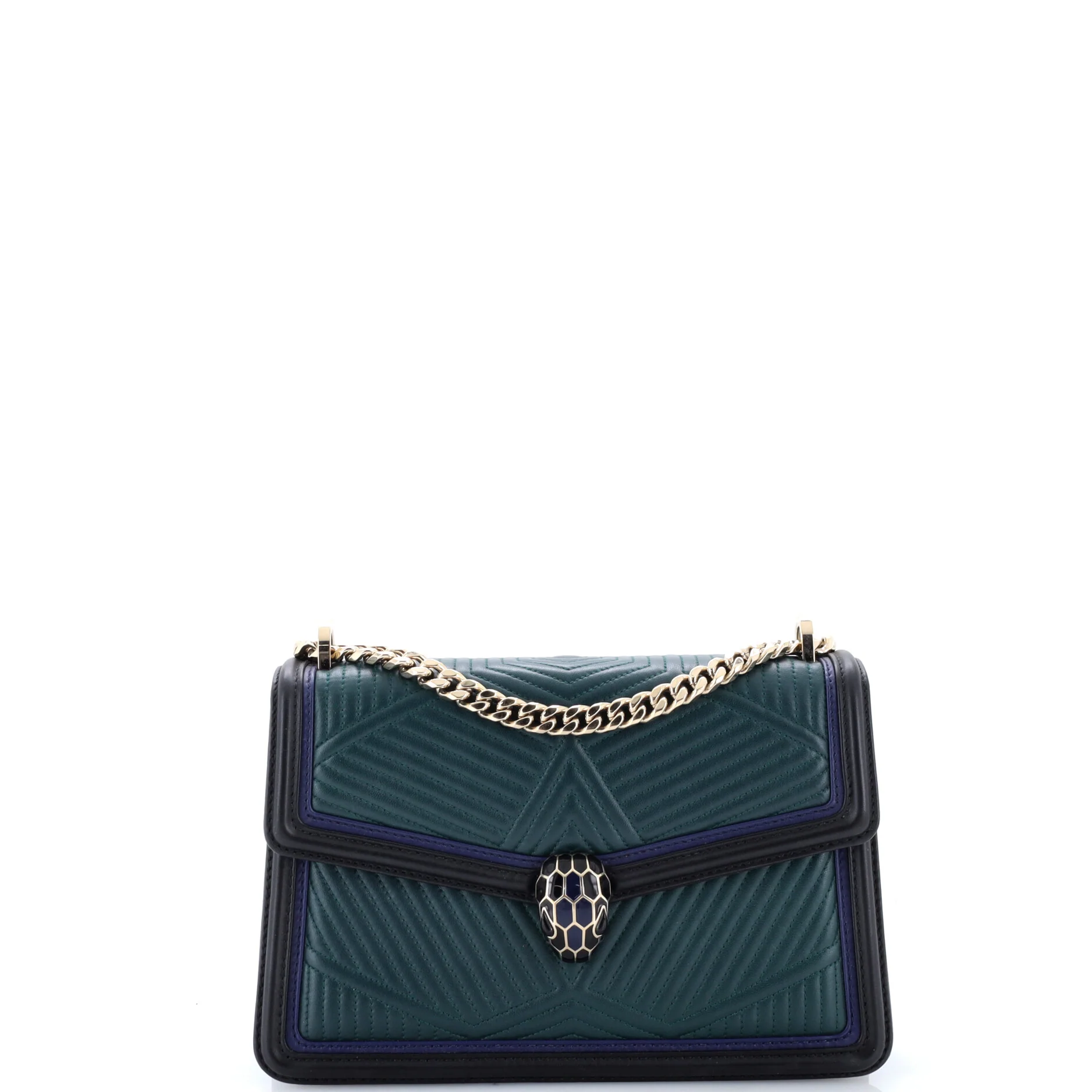 Serpenti Forever Shoulder Bag Quilted Leather Small