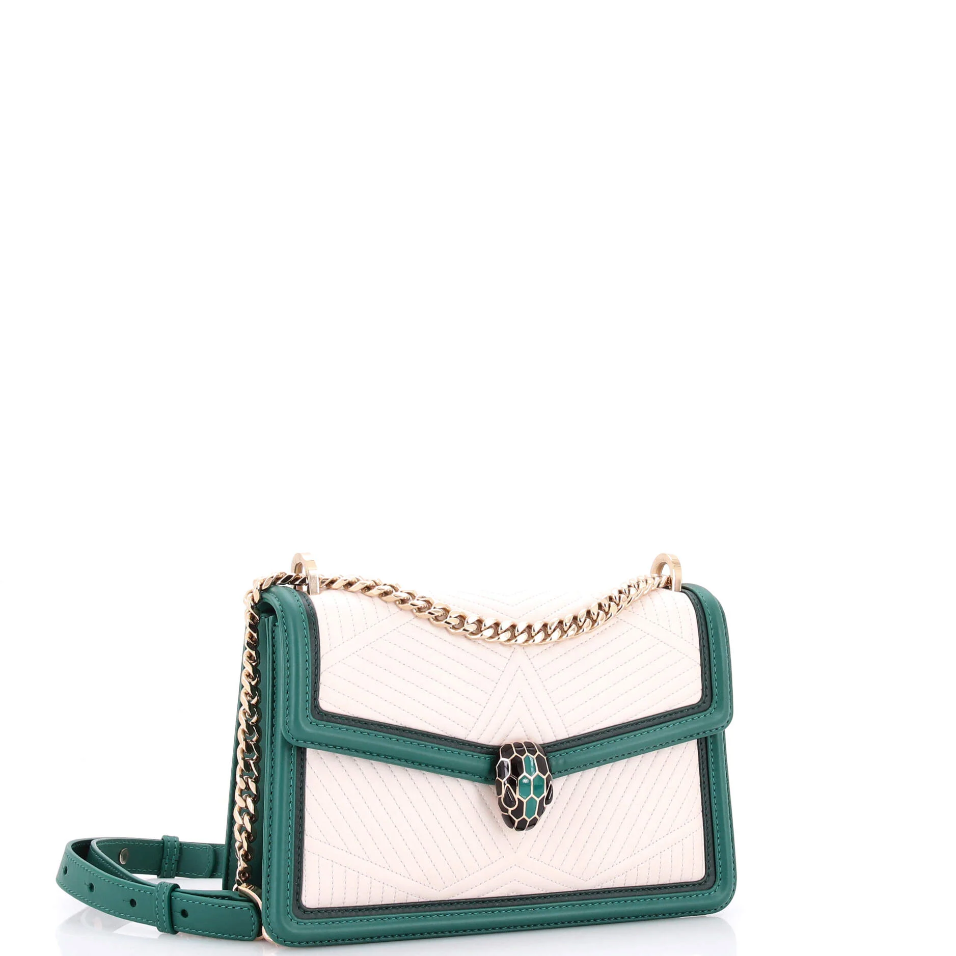Serpenti Forever Shoulder Bag Quilted Leather Small - Image 2