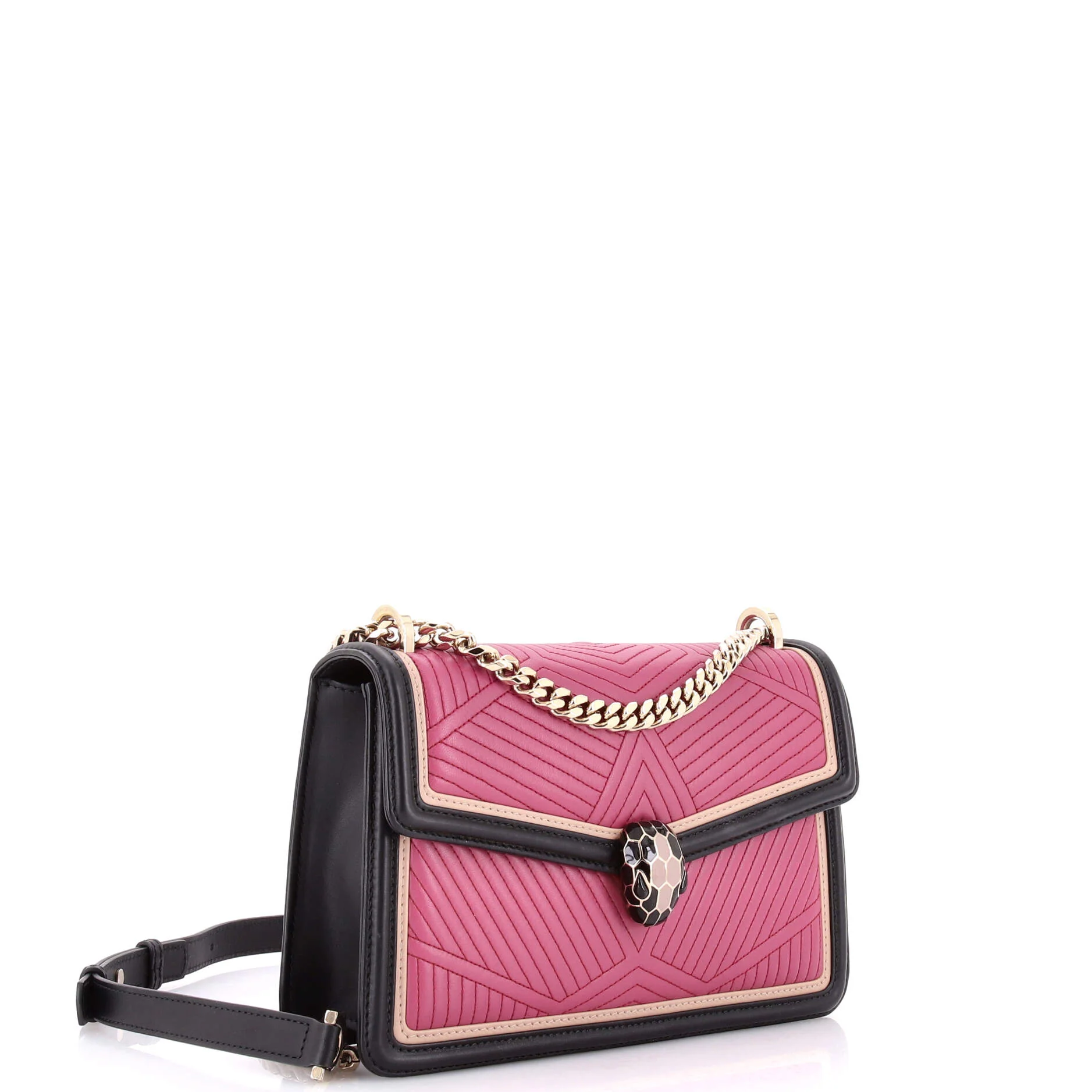 Serpenti Forever Shoulder Bag Quilted Leather Small - Image 2