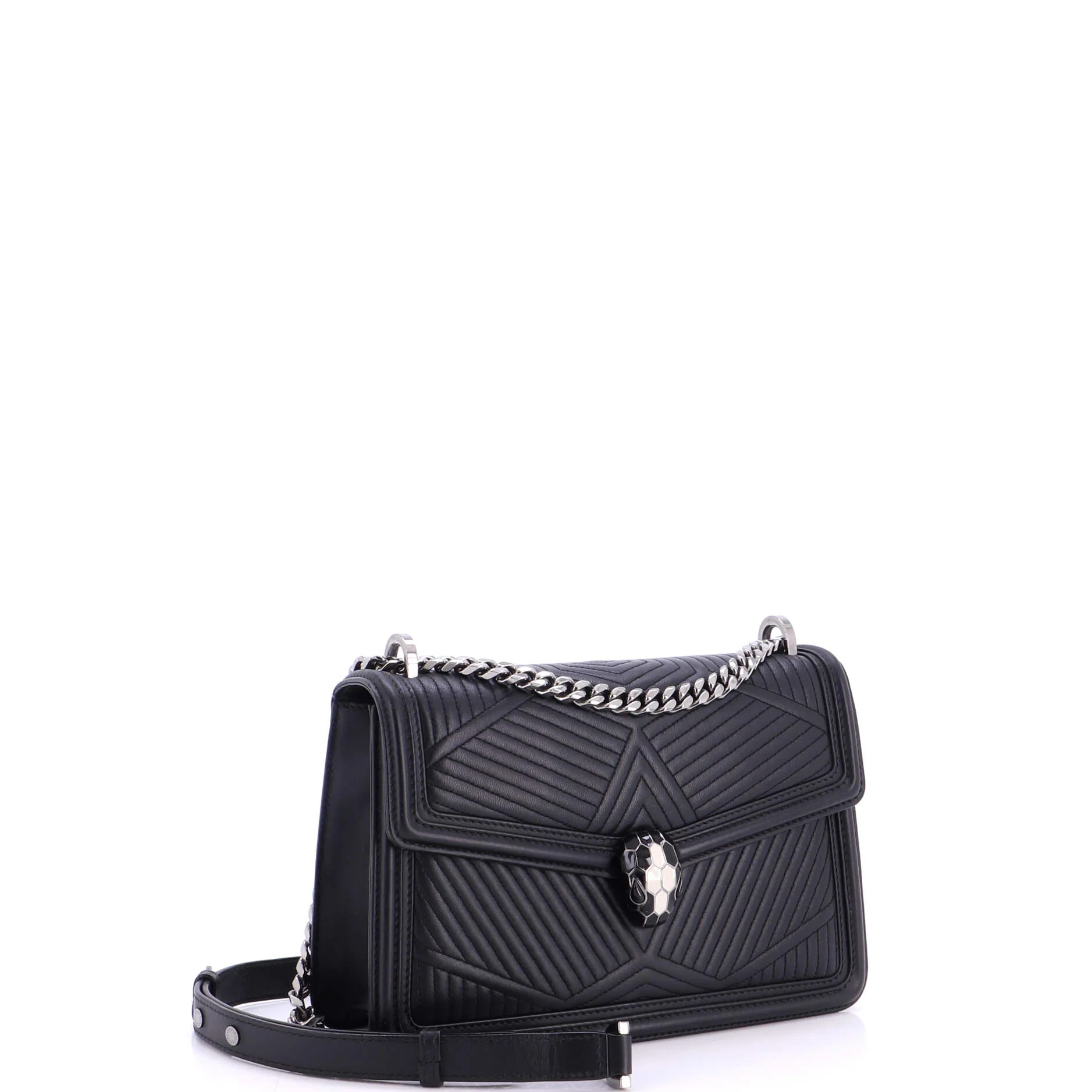 Serpenti Forever Shoulder Bag Quilted Leather Small - Image 2