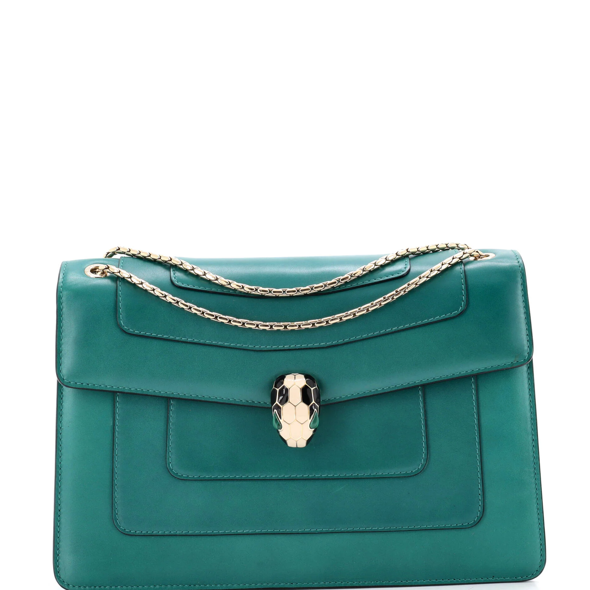 Serpenti Forever Square Shoulder Bag Leather Medium