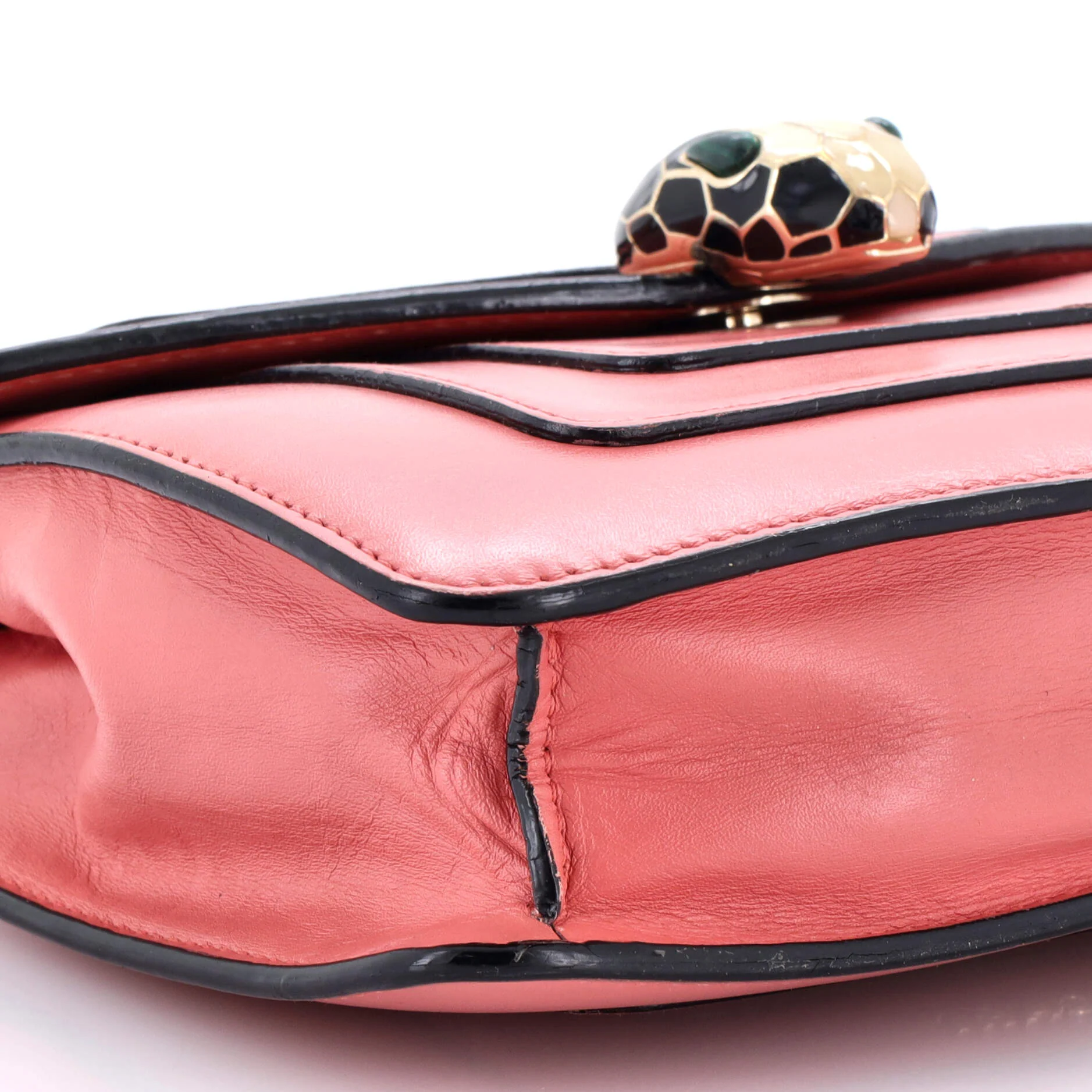 Serpenti Forever Square Shoulder Bag Leather Small - Image 6