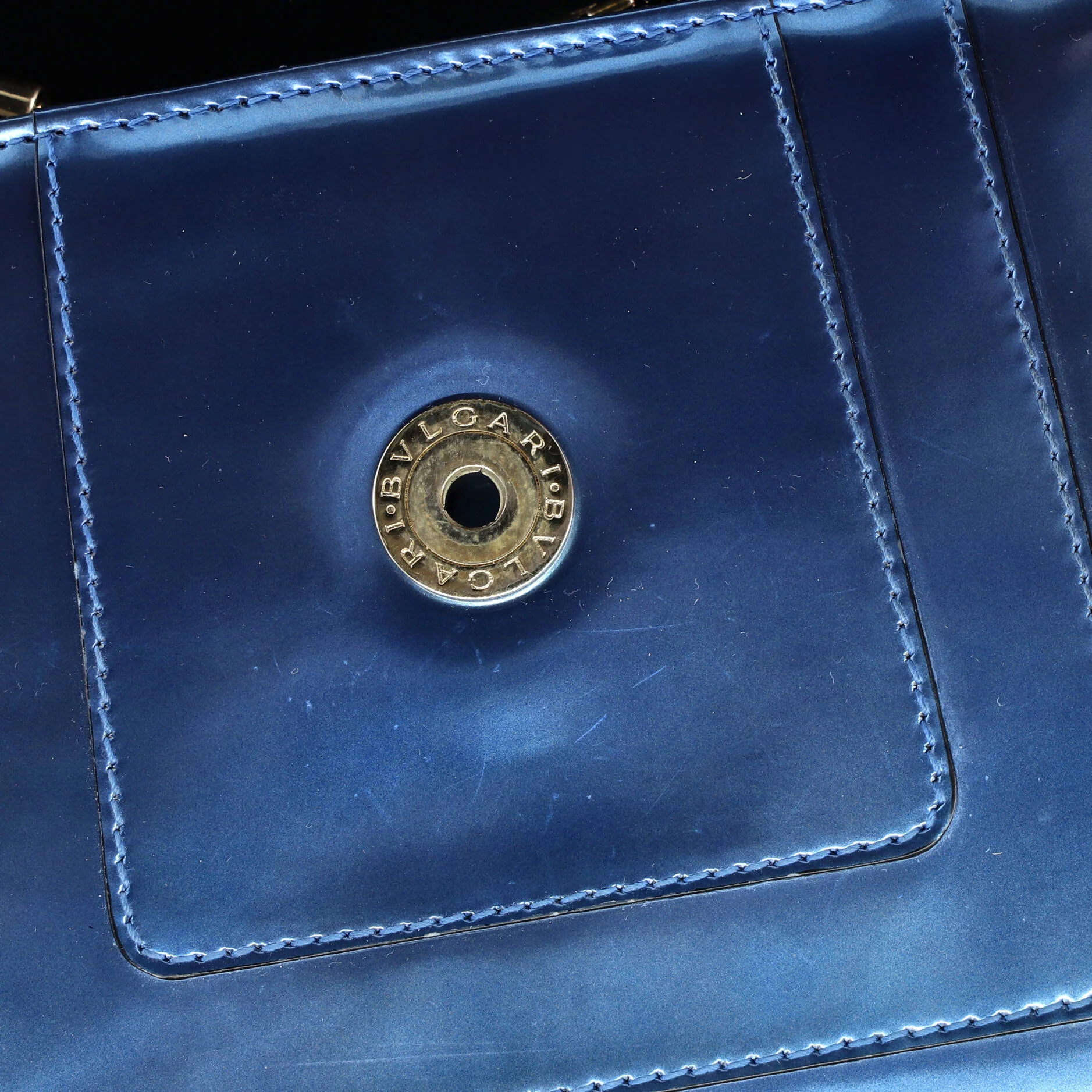 Serpenti Forever Square Shoulder Bag Metallic Leather Small - Image 7