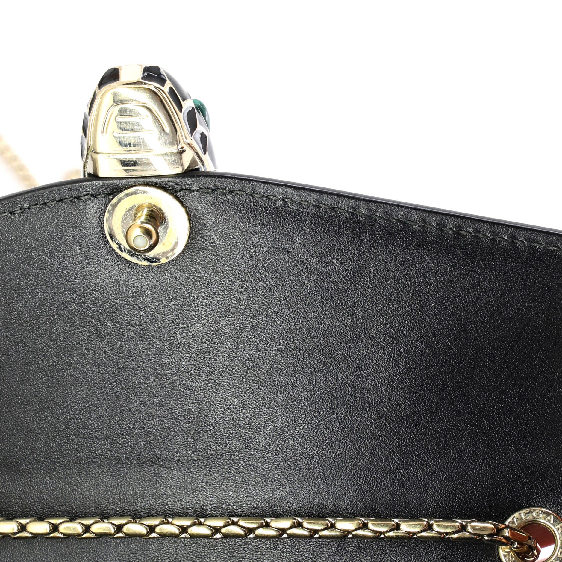 Serpenti Forever Square Shoulder Bag Metallic Leather Small - Image 8