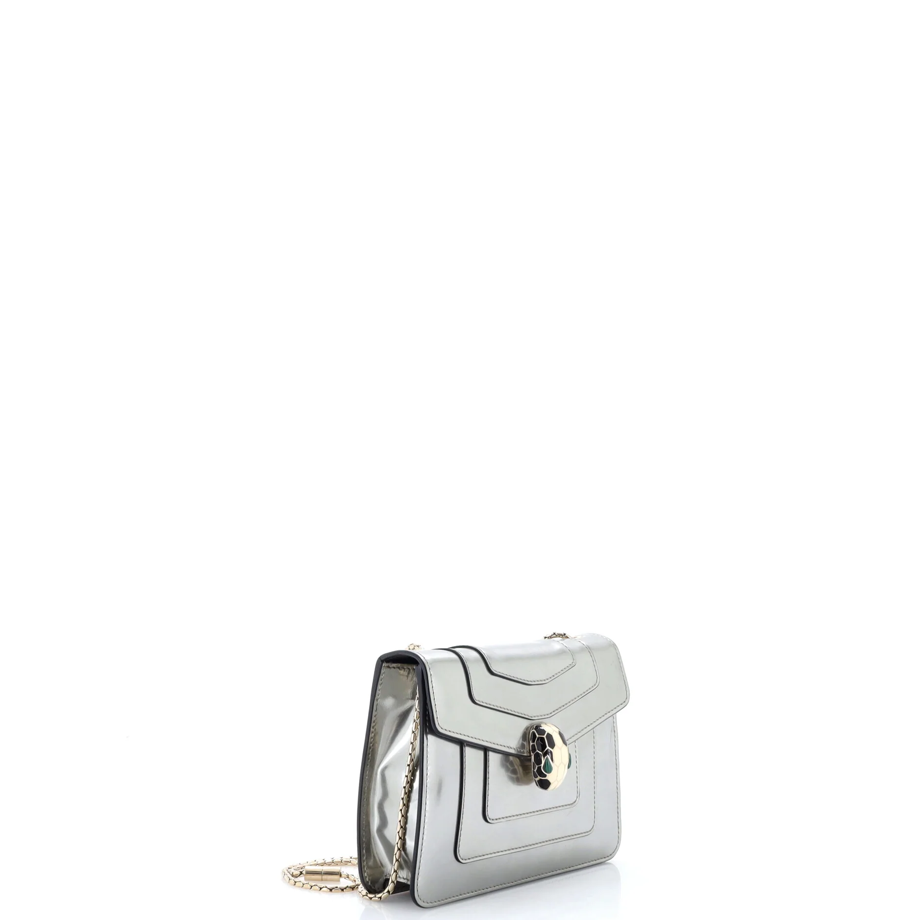Serpenti Forever Square Shoulder Bag Metallic Leather Small - Image 2