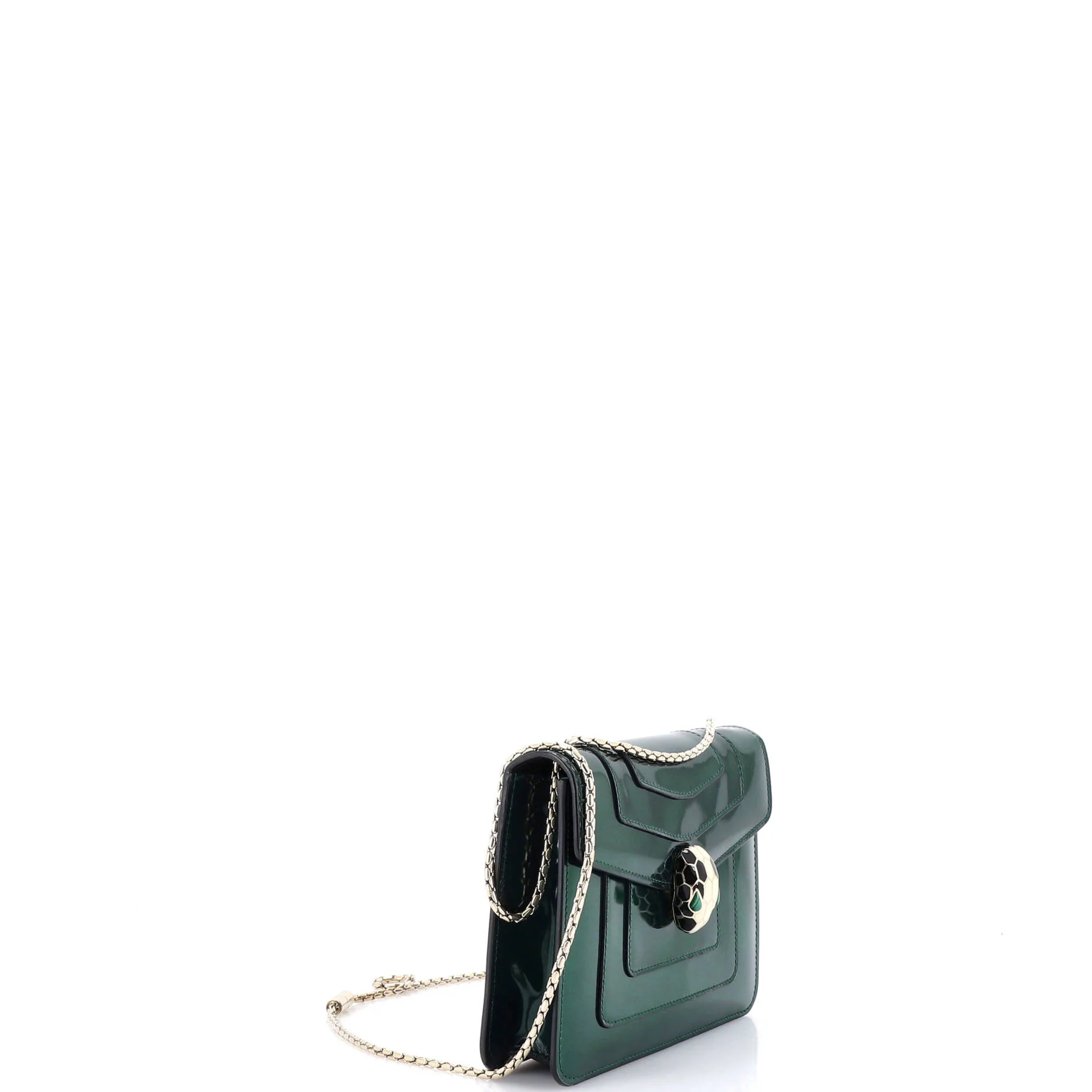 Serpenti Forever Square Shoulder Bag Patent Small - Image 2