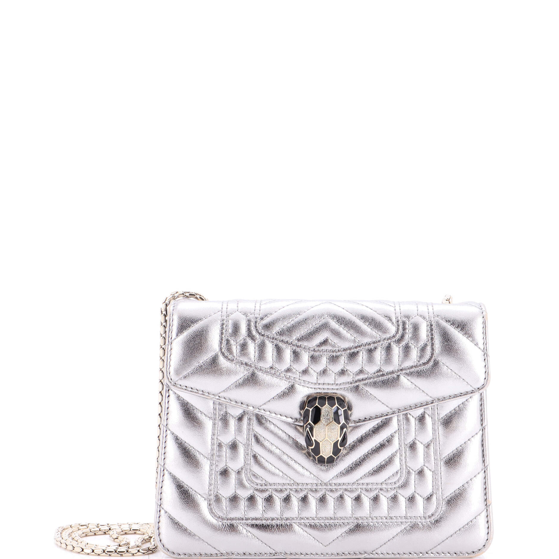 Serpenti Forever Square Shoulder Bag Quilted Leather Small