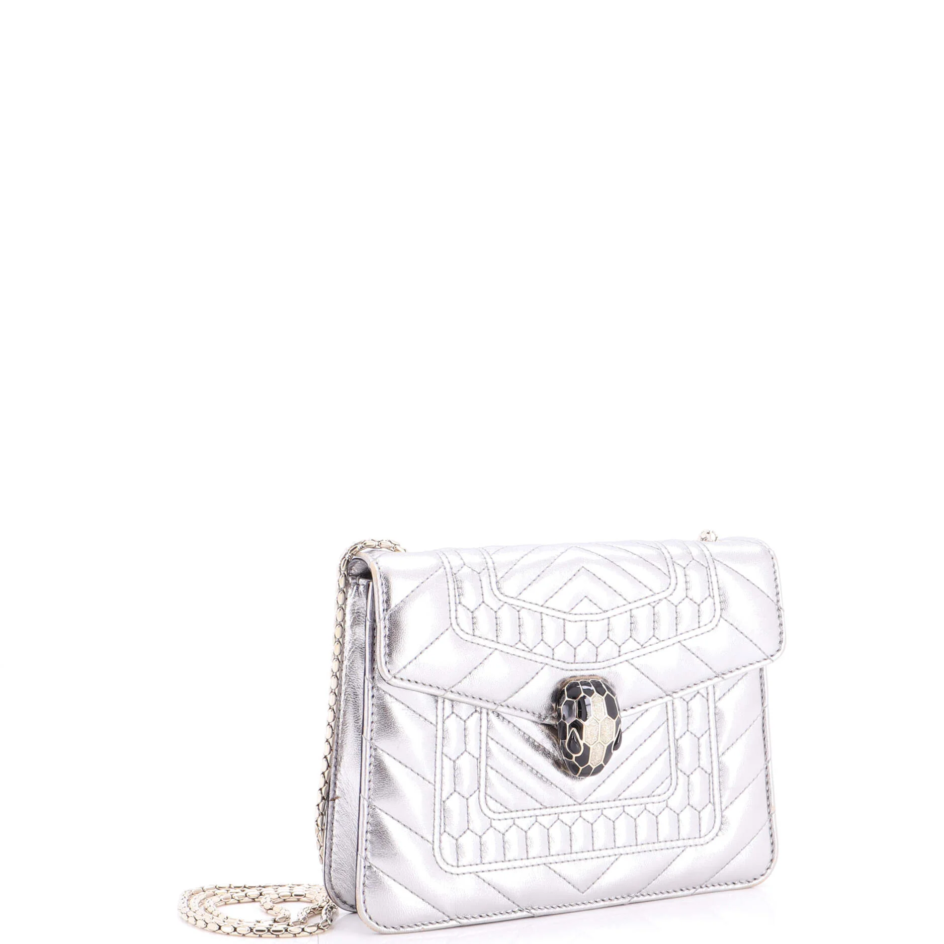 Serpenti Forever Square Shoulder Bag Quilted Leather Small - Image 2