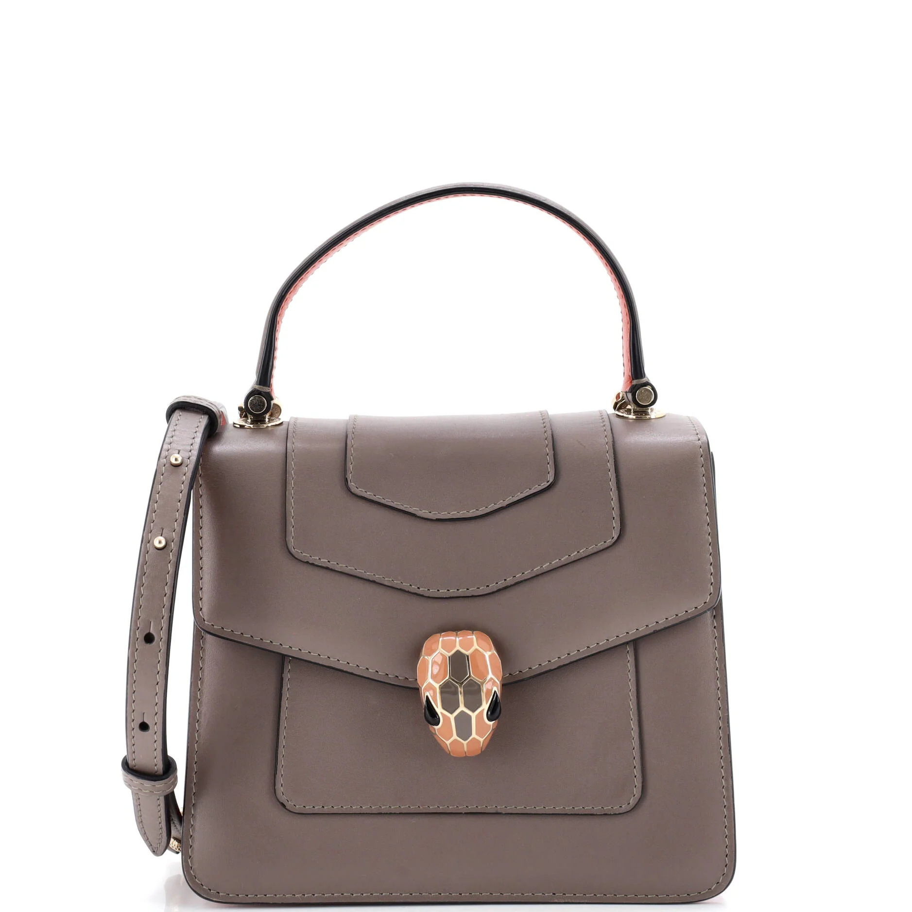 Serpenti Forever Top Handle Bag Leather Small