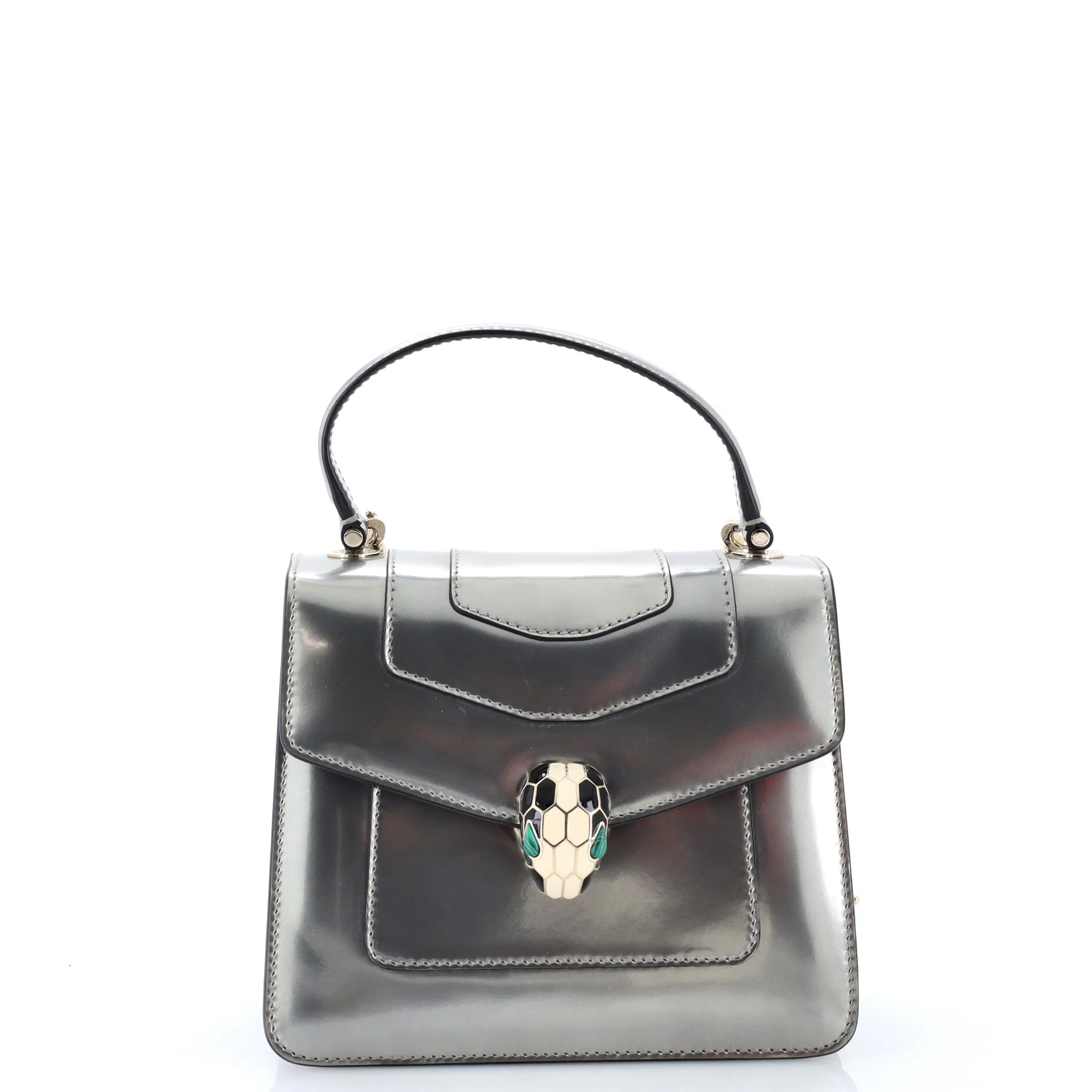 Serpenti Forever Top Handle Bag Patent Small