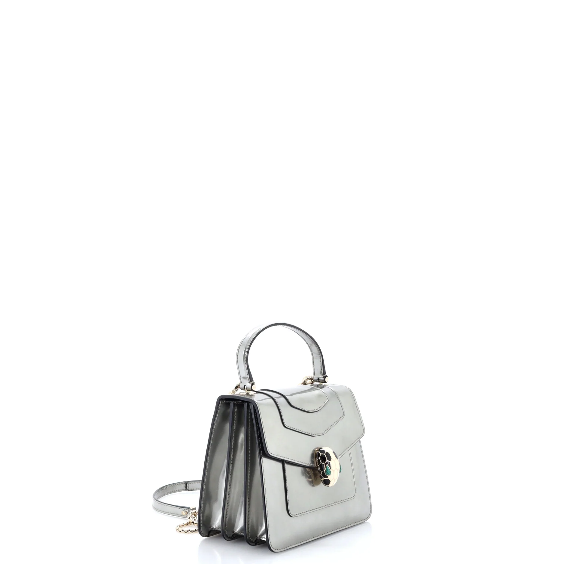 Serpenti Forever Top Handle Bag Patent Small - Image 2
