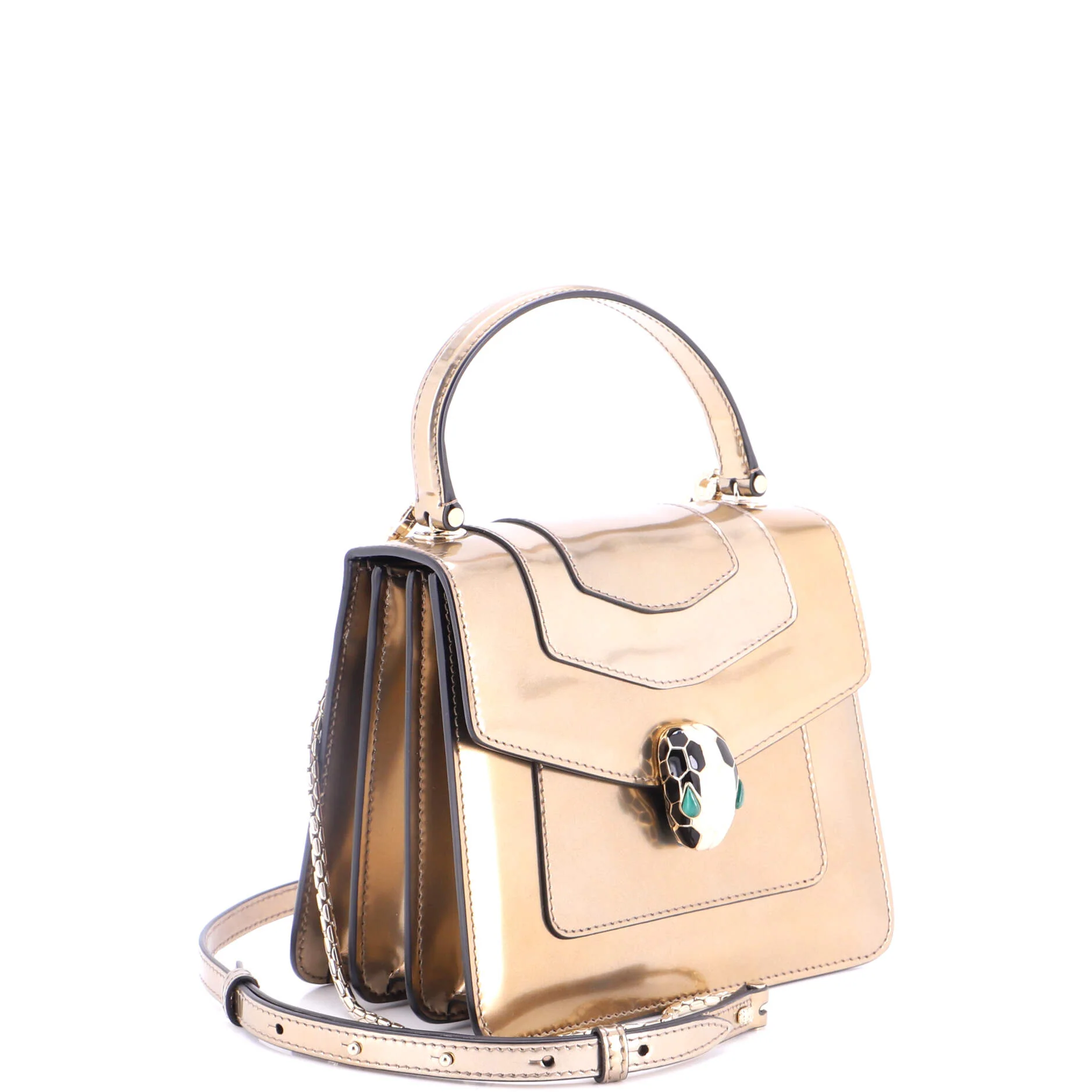 Serpenti Top Handle Bag Patent Small - Image 3