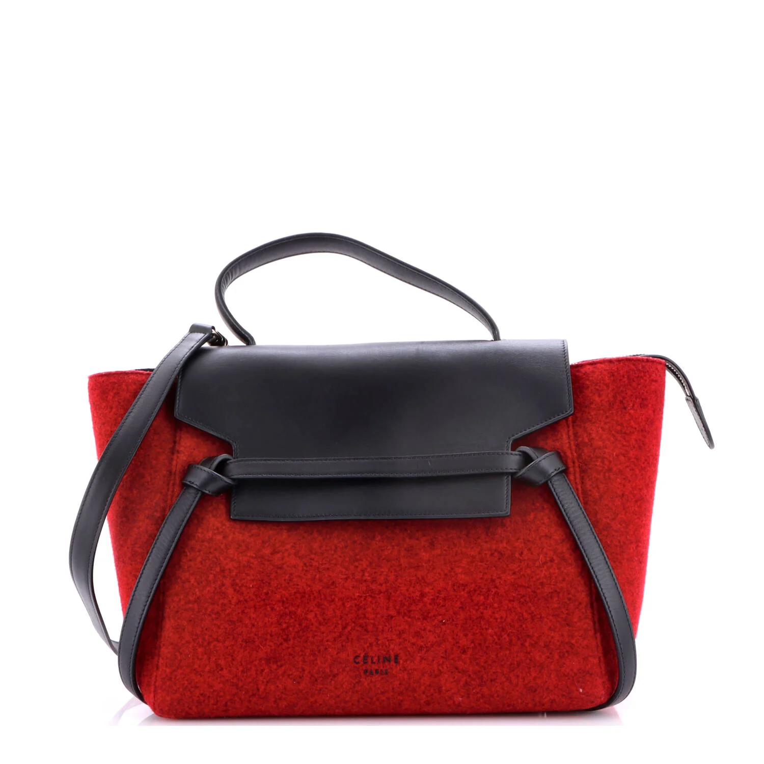 Belt Bag Felt and Leather Mini